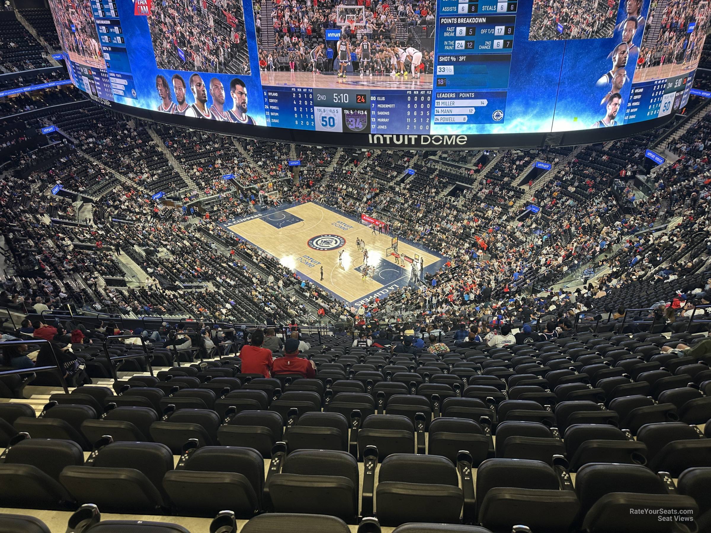 terrace wall 20, row 14 seat view  for basketball - intuit dome