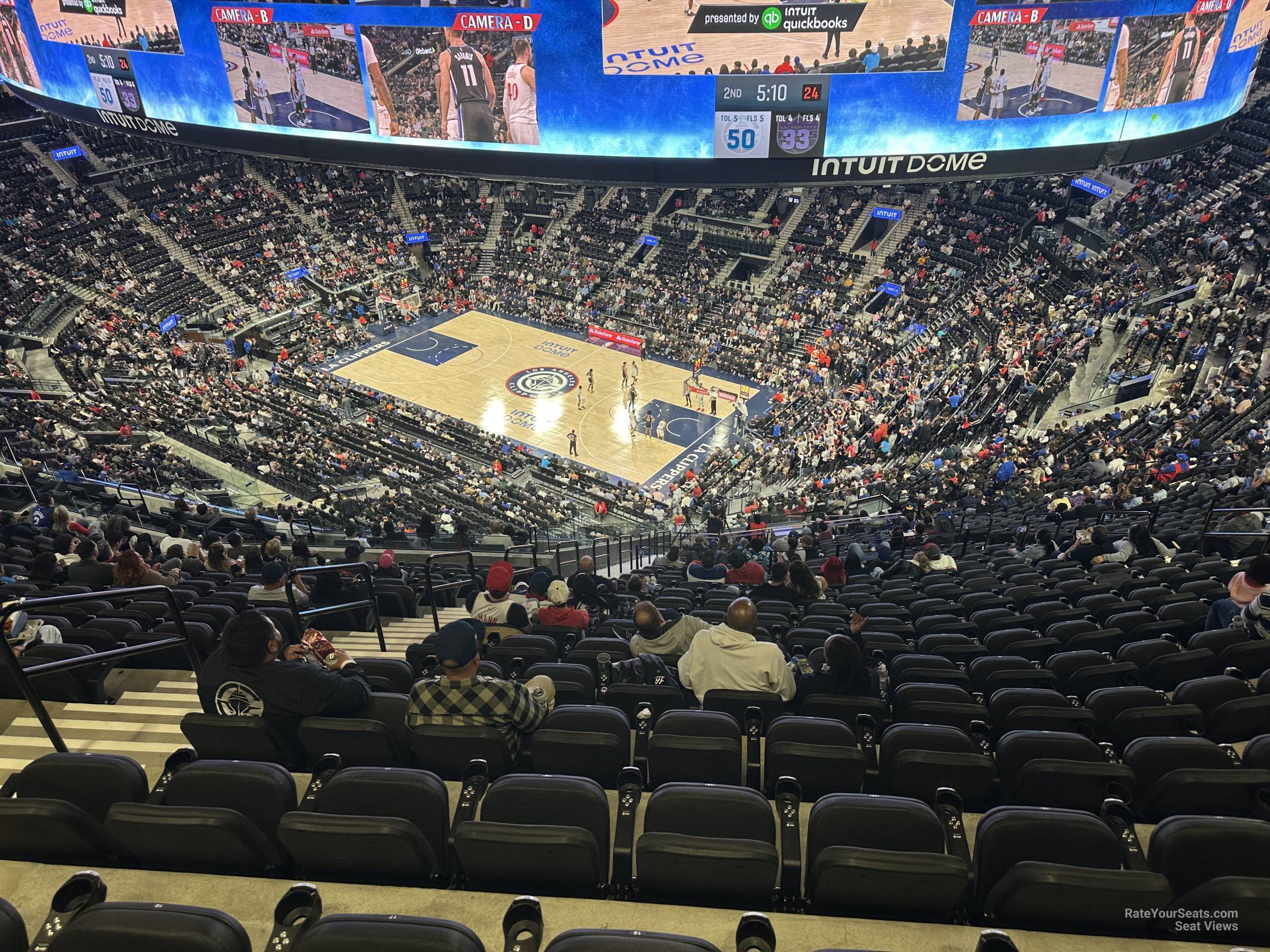 terrace wall 21, row 14 seat view  for basketball - intuit dome