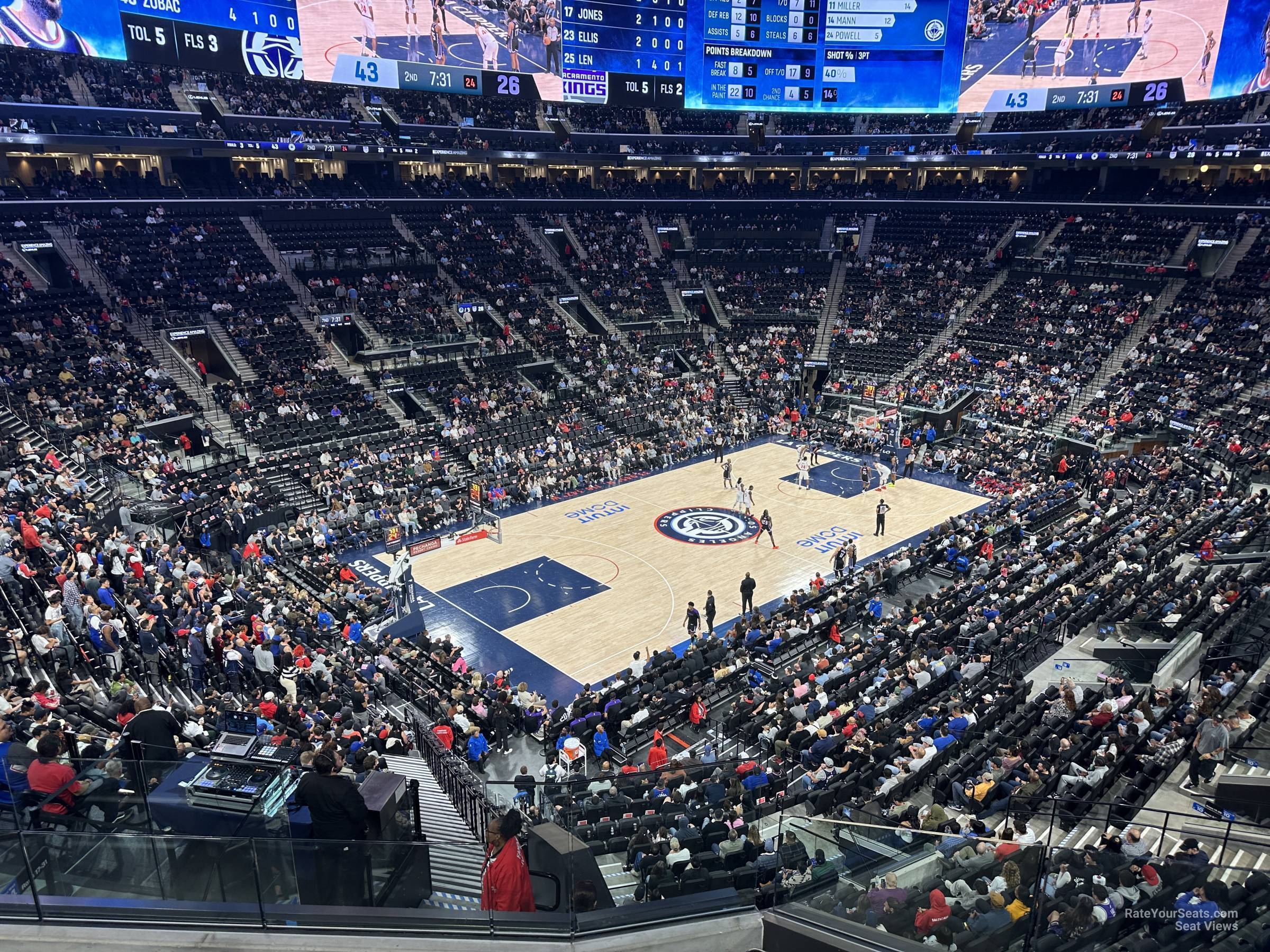 wall 14, row 23 seat view  for basketball - intuit dome