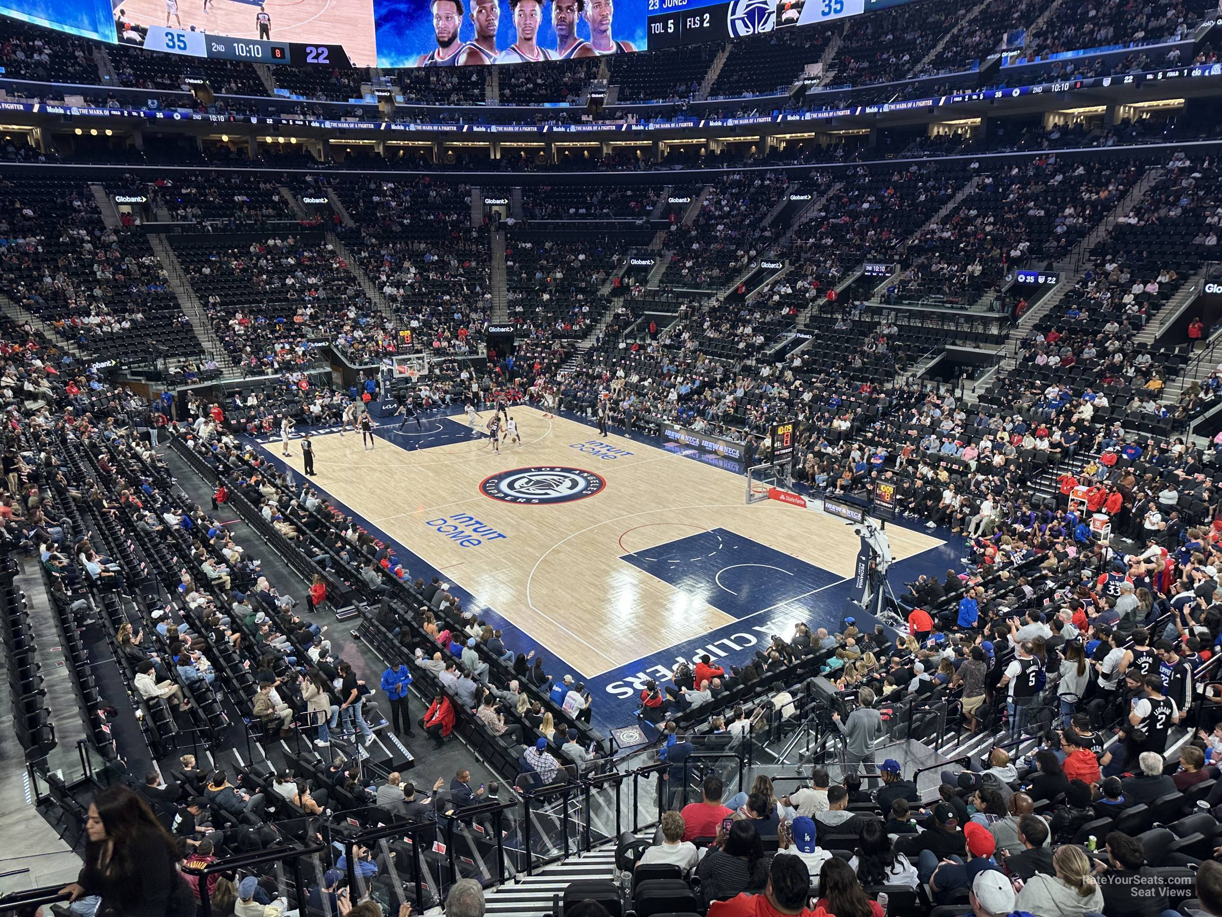 wall 19, row 14 seat view  for basketball - intuit dome