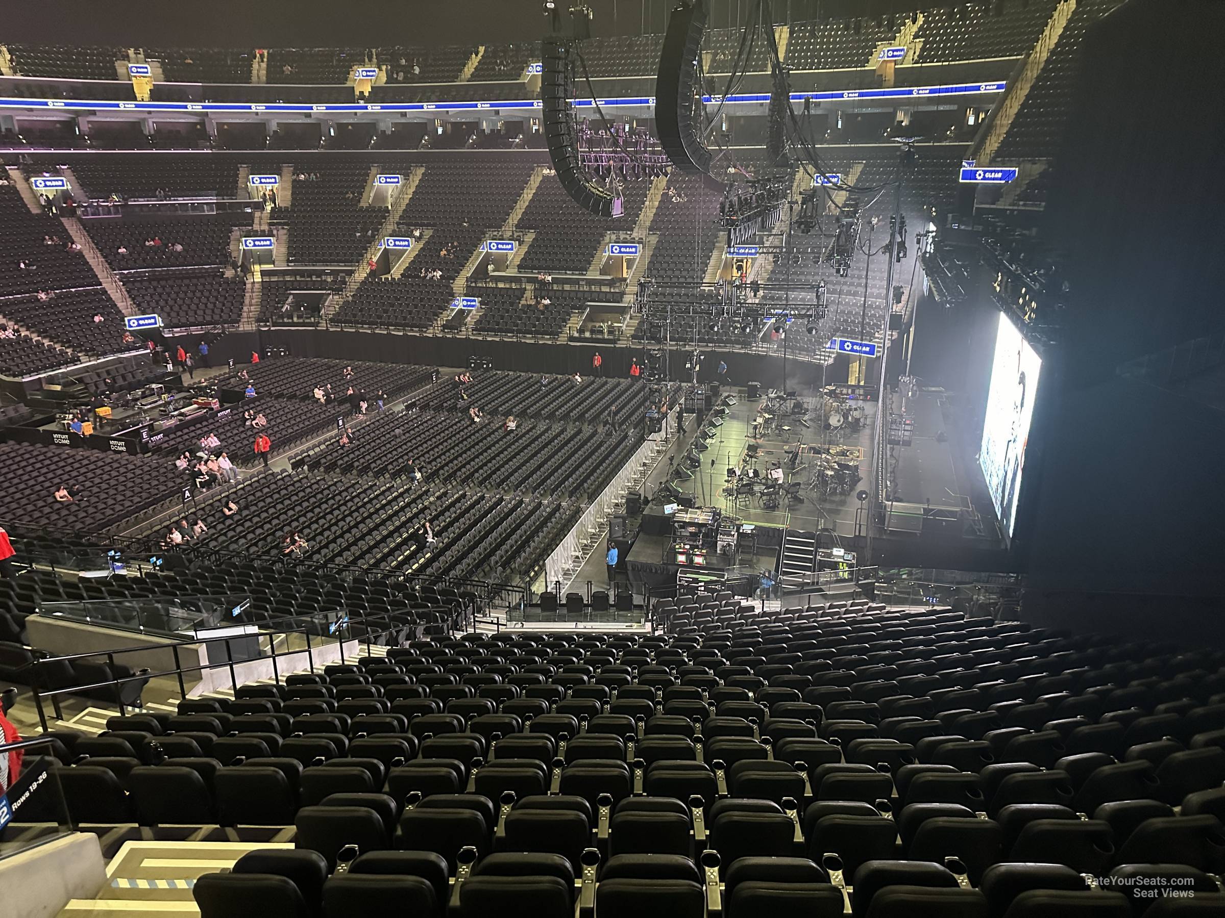 main 22, row 25 seat view  for concert - intuit dome