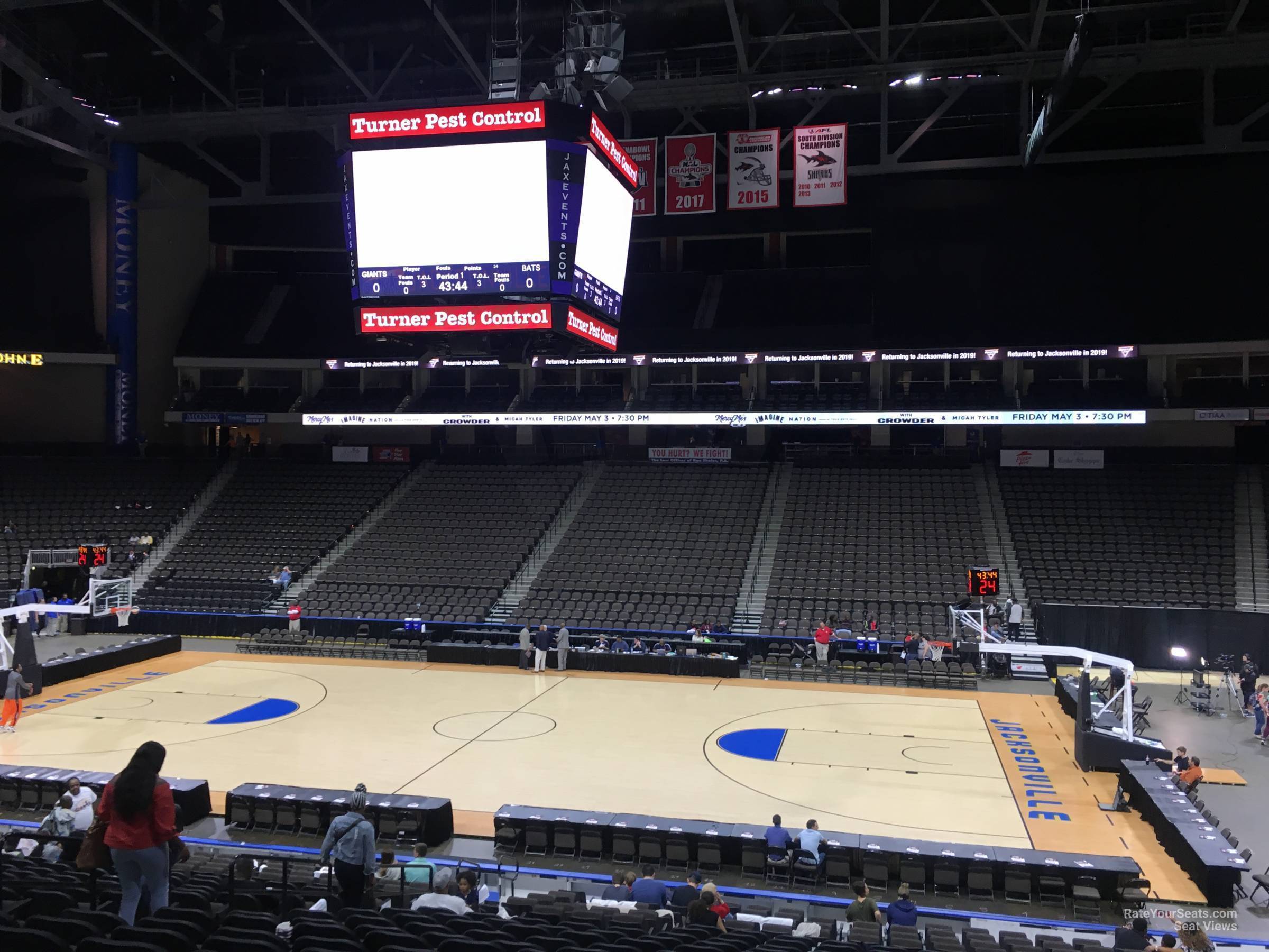 Vystar Veterans Memorial Arena Section 102 Basketball Seating ...