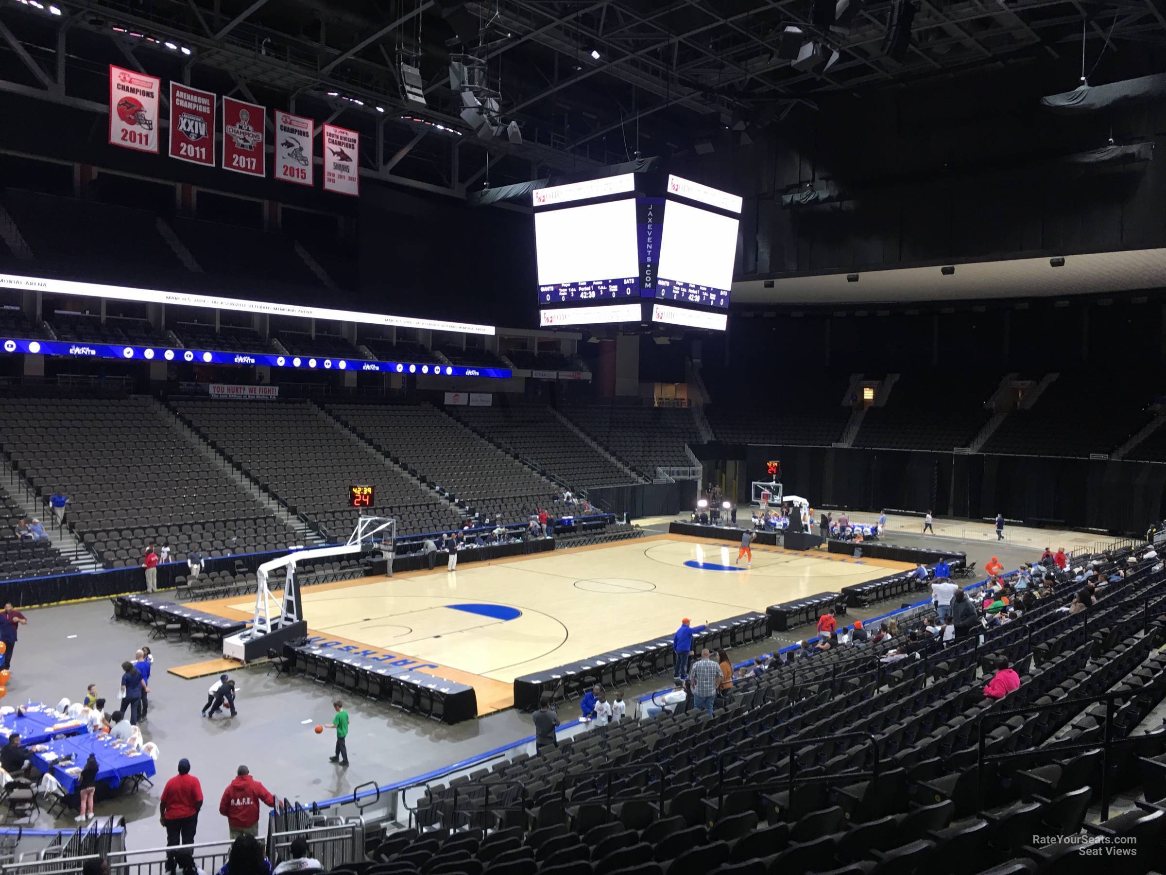 Vystar Veterans Memorial Arena Section 106 Basketball Seating ...