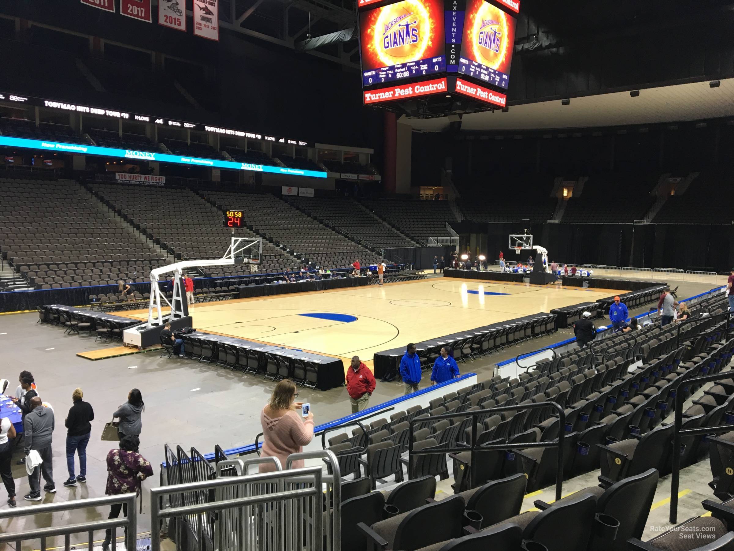 Vystar Veterans Memorial Arena Section 106 Basketball Seating