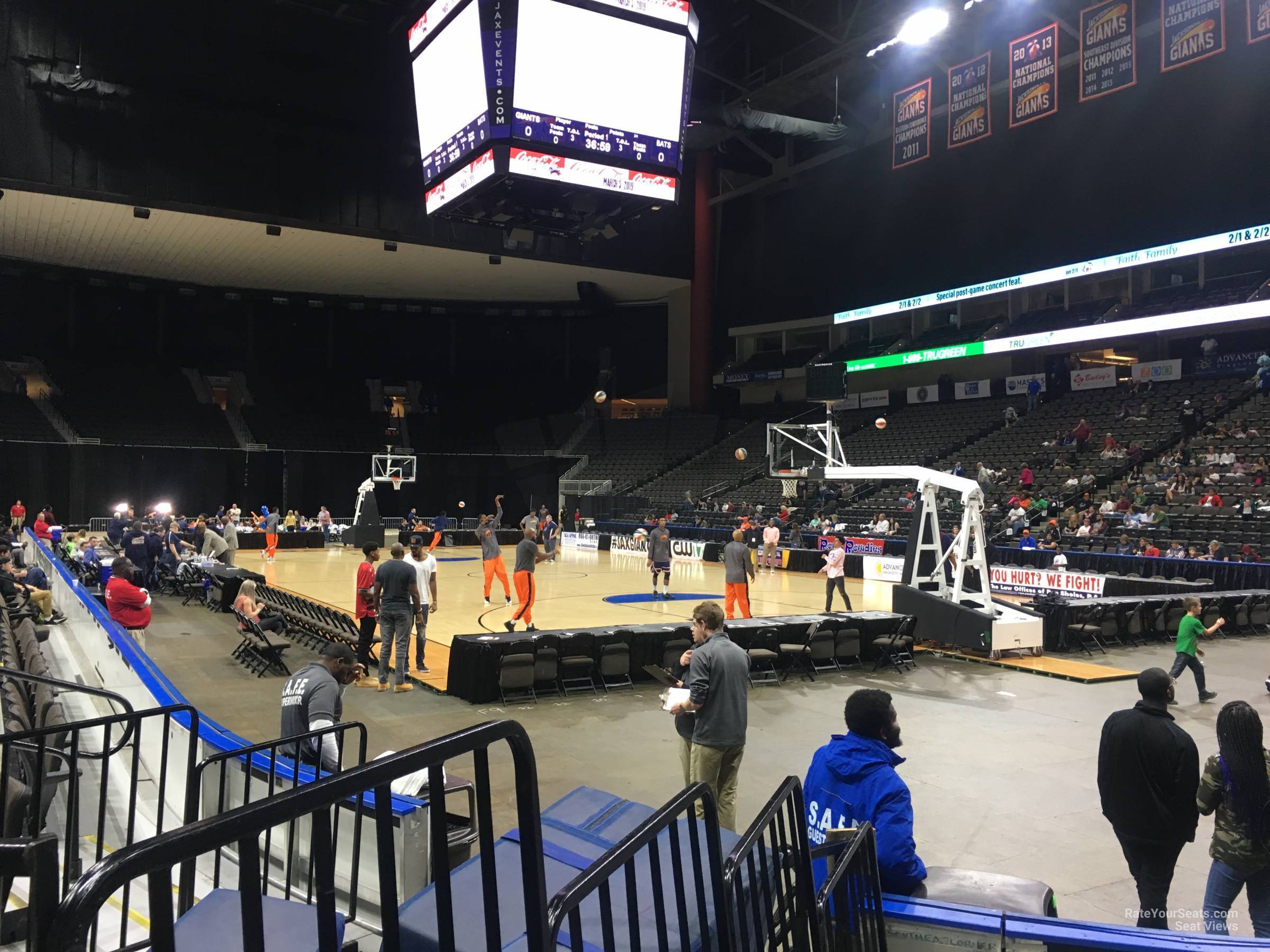 Vystar Veterans Memorial Arena Section 111 Basketball Seating