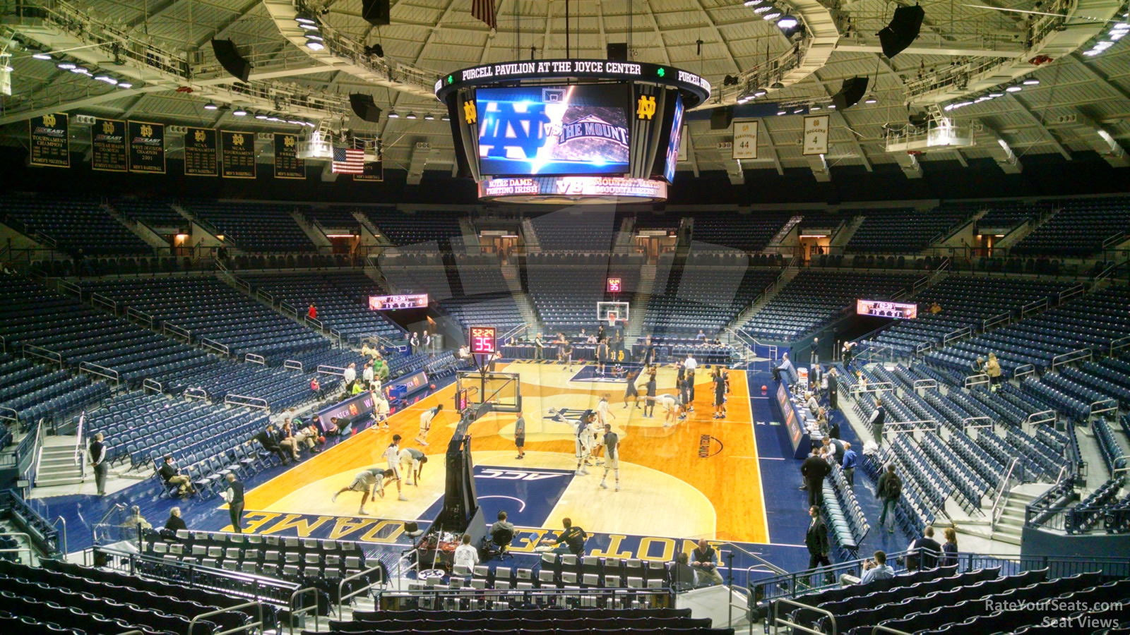 section 105, row 3 seat view  - joyce center