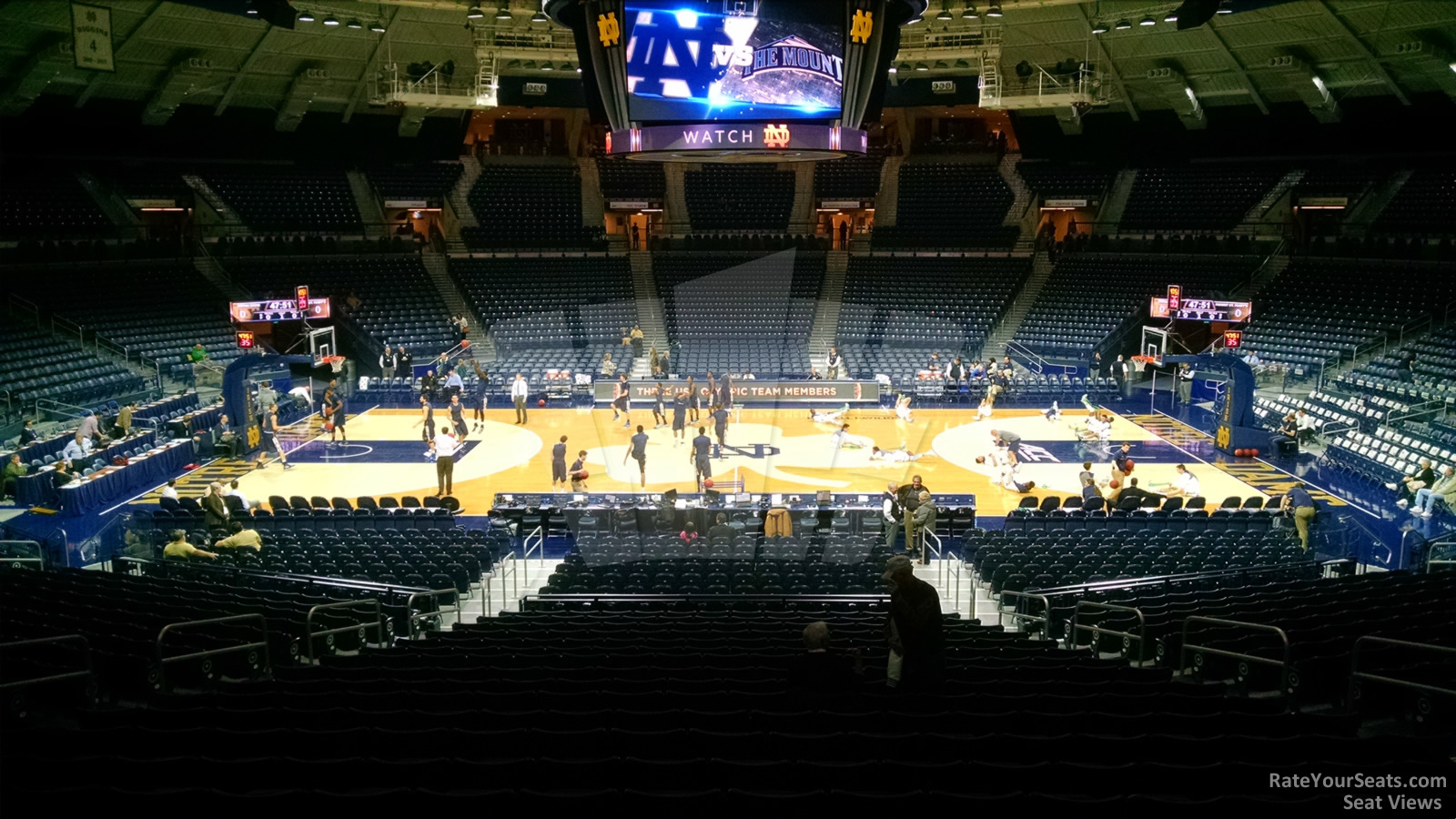 section 110, row 3 seat view  - joyce center