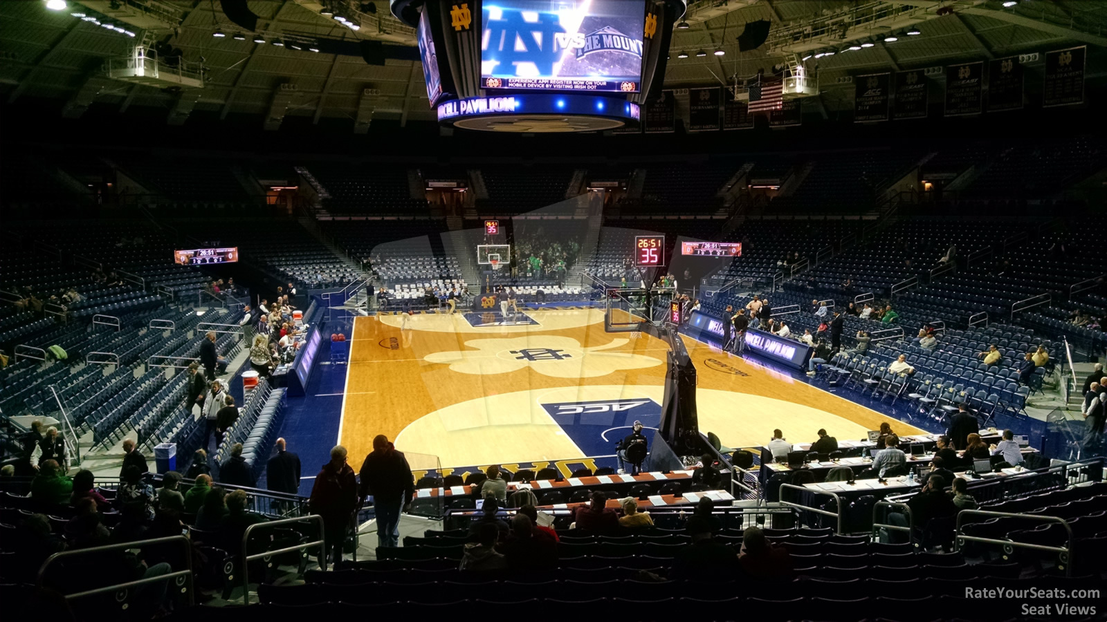 section 15, row 15 seat view  - joyce center