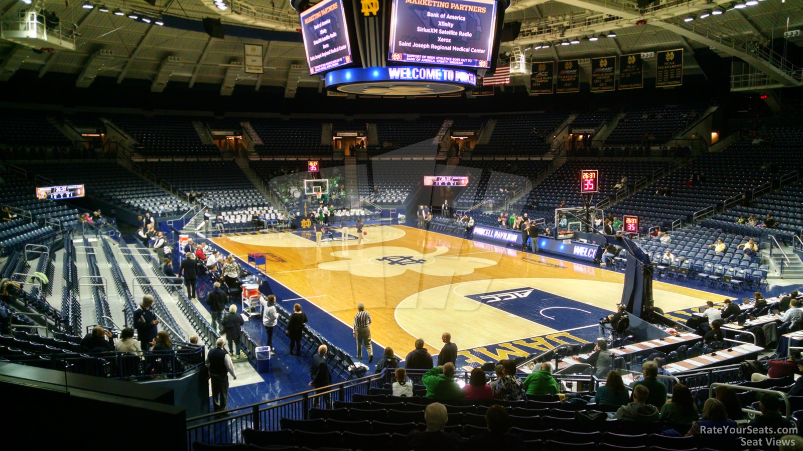 section 16, row 15 seat view  - joyce center