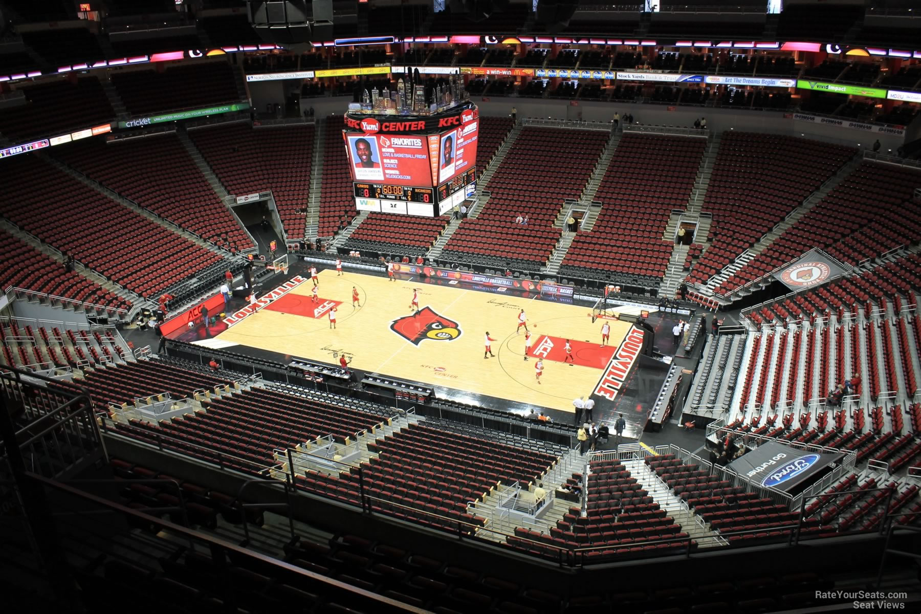 KFC Yum! Center Section 306 - Louisville Basketball - RateYourSeats.com