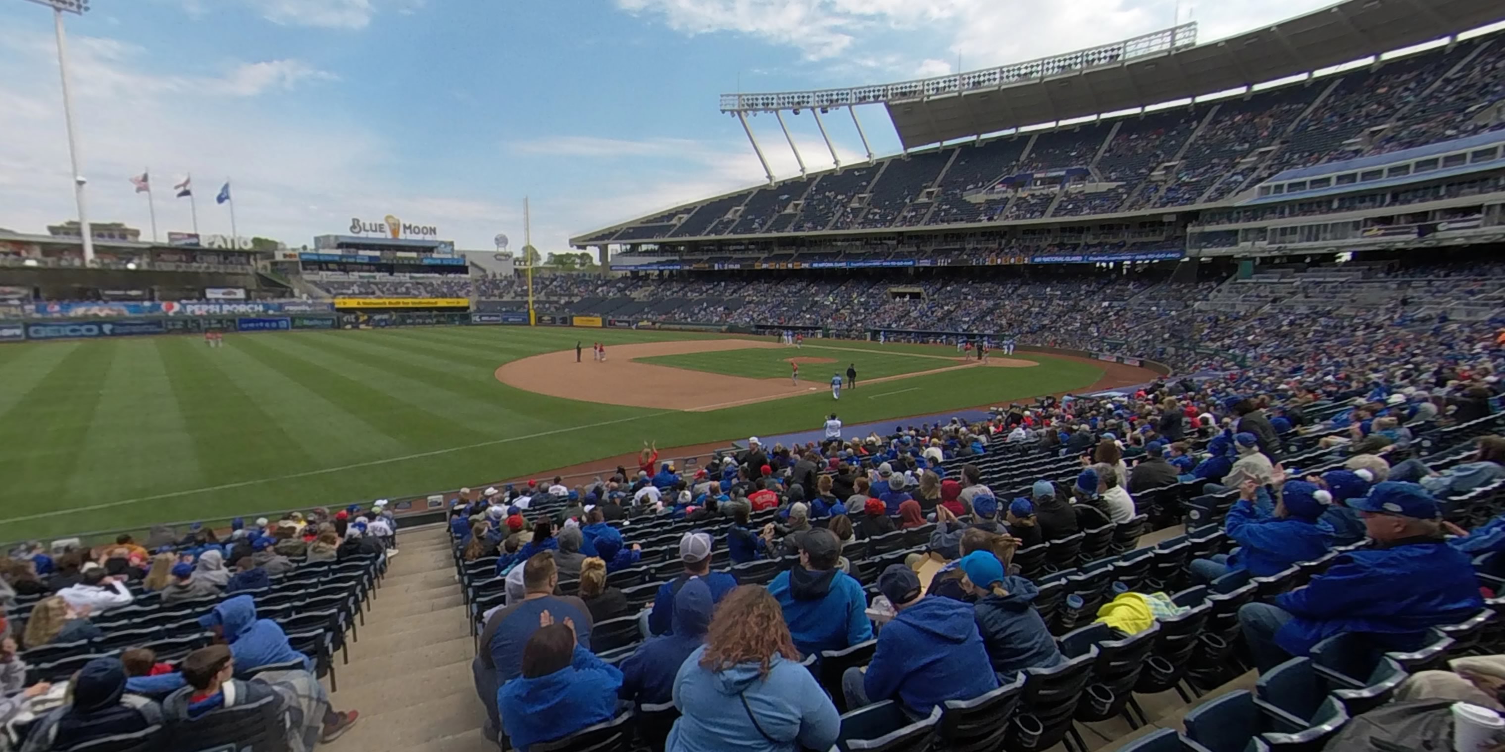 section 114 panoramic seat view  - kauffman stadium