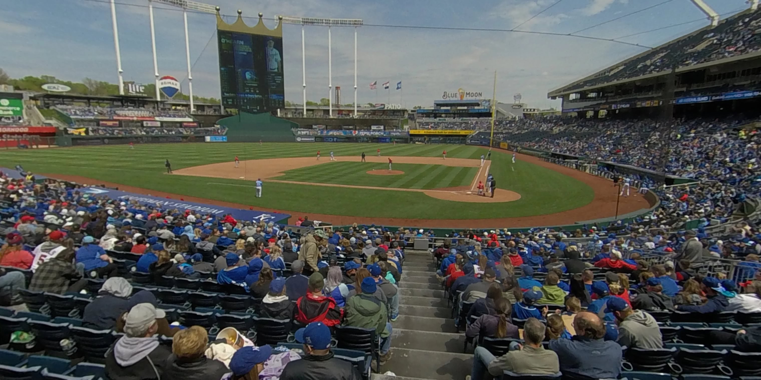 section 124 panoramic seat view  - kauffman stadium