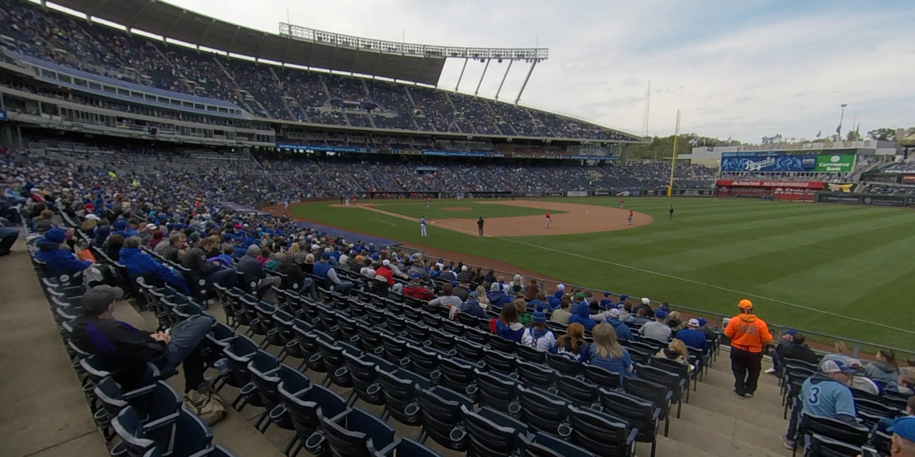 section 141 panoramic seat view  - kauffman stadium