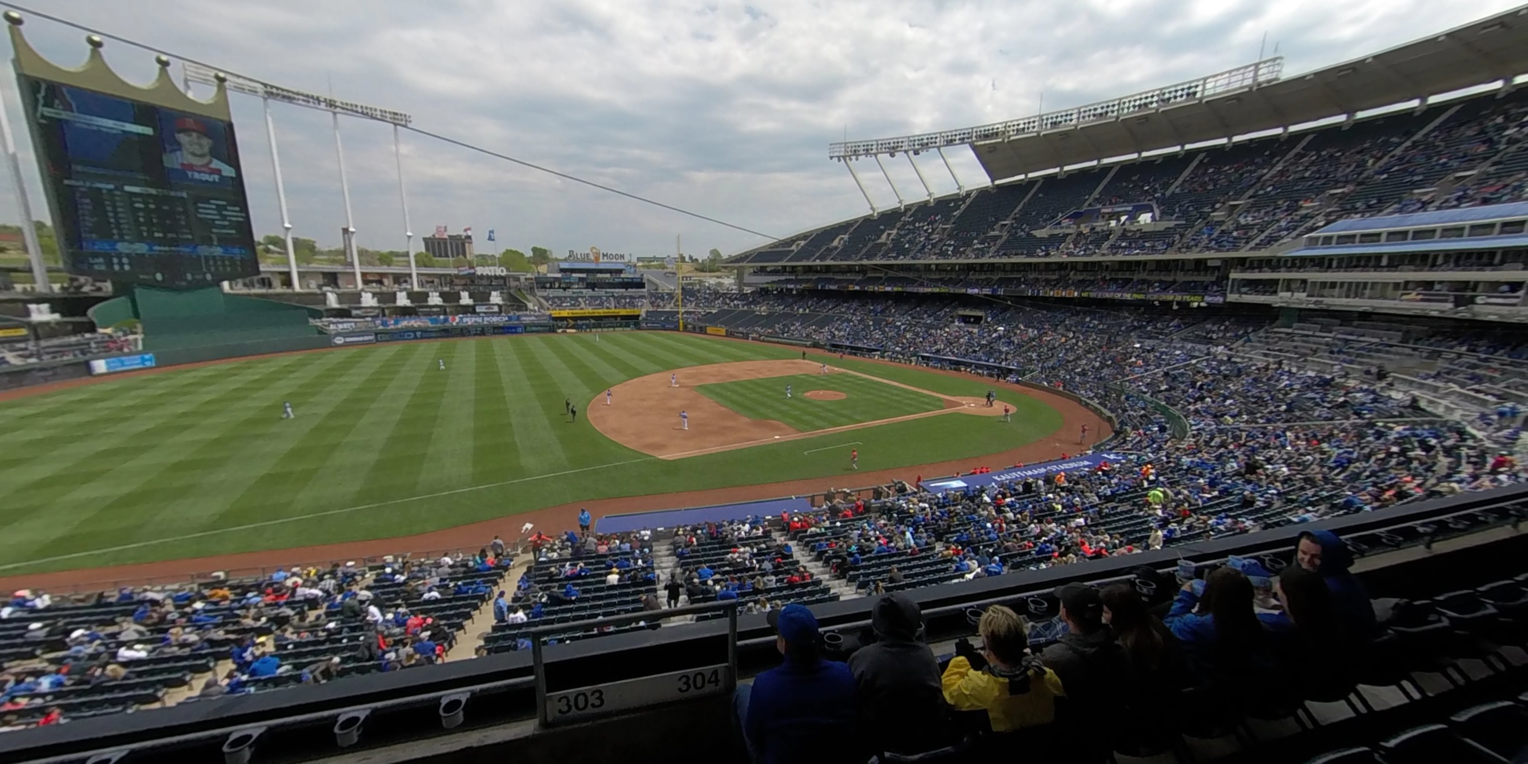 section 303 panoramic seat view  - kauffman stadium