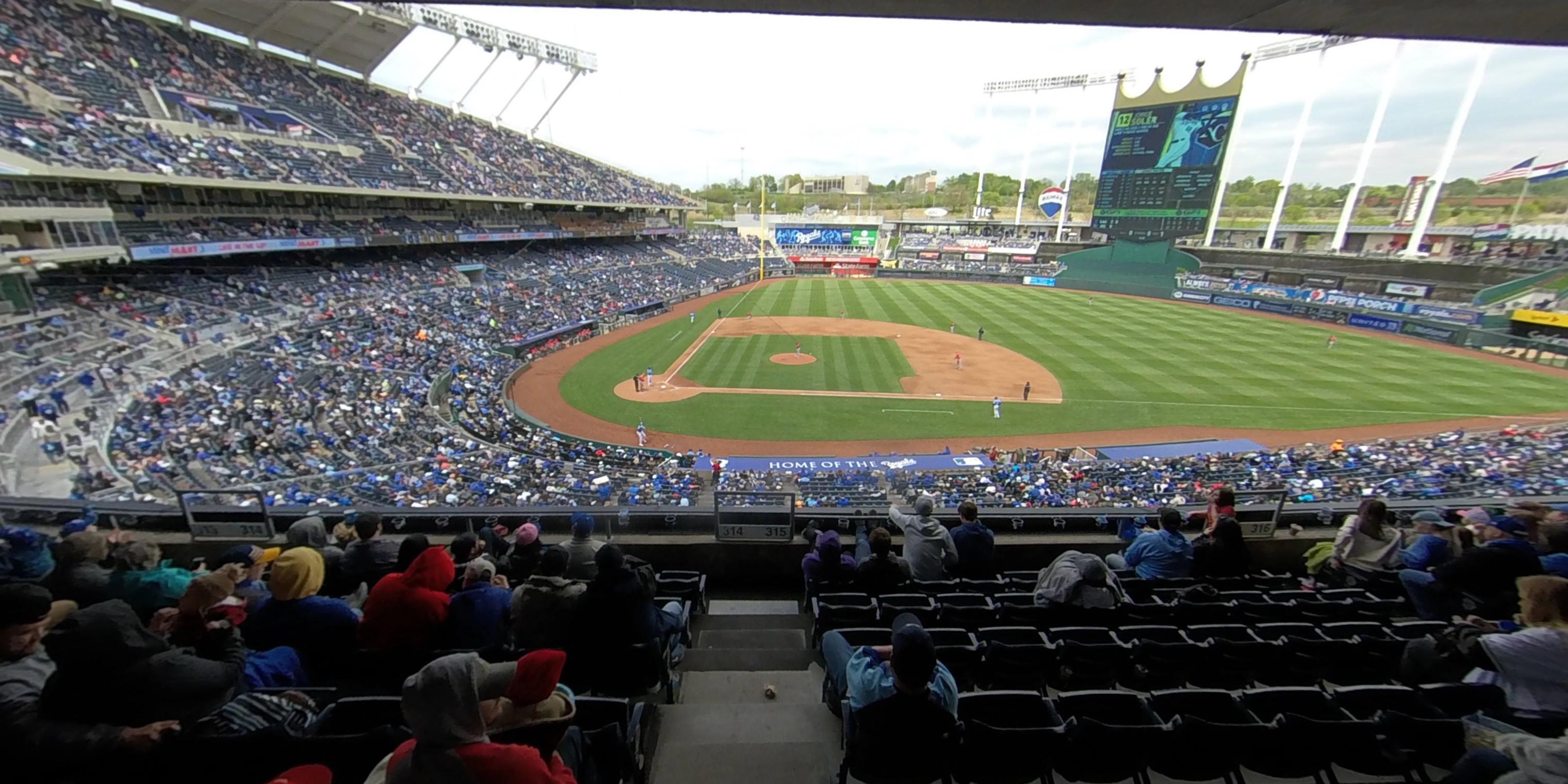 section 314 panoramic seat view  - kauffman stadium