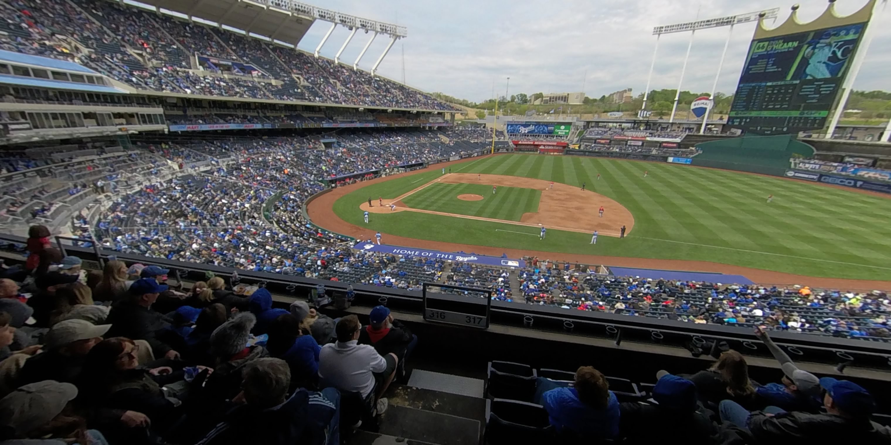 section 316 panoramic seat view  - kauffman stadium