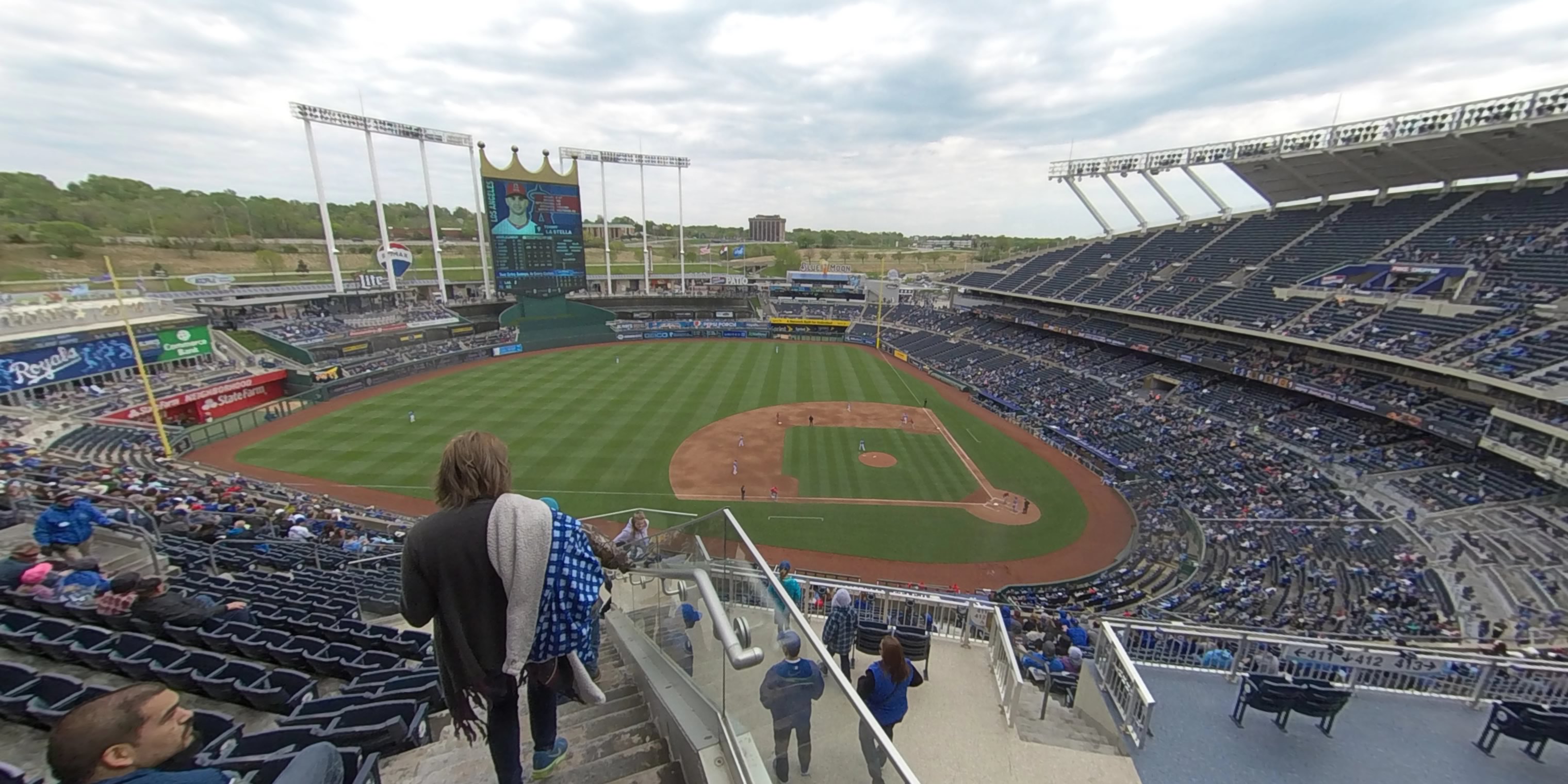 section 411 panoramic seat view  - kauffman stadium