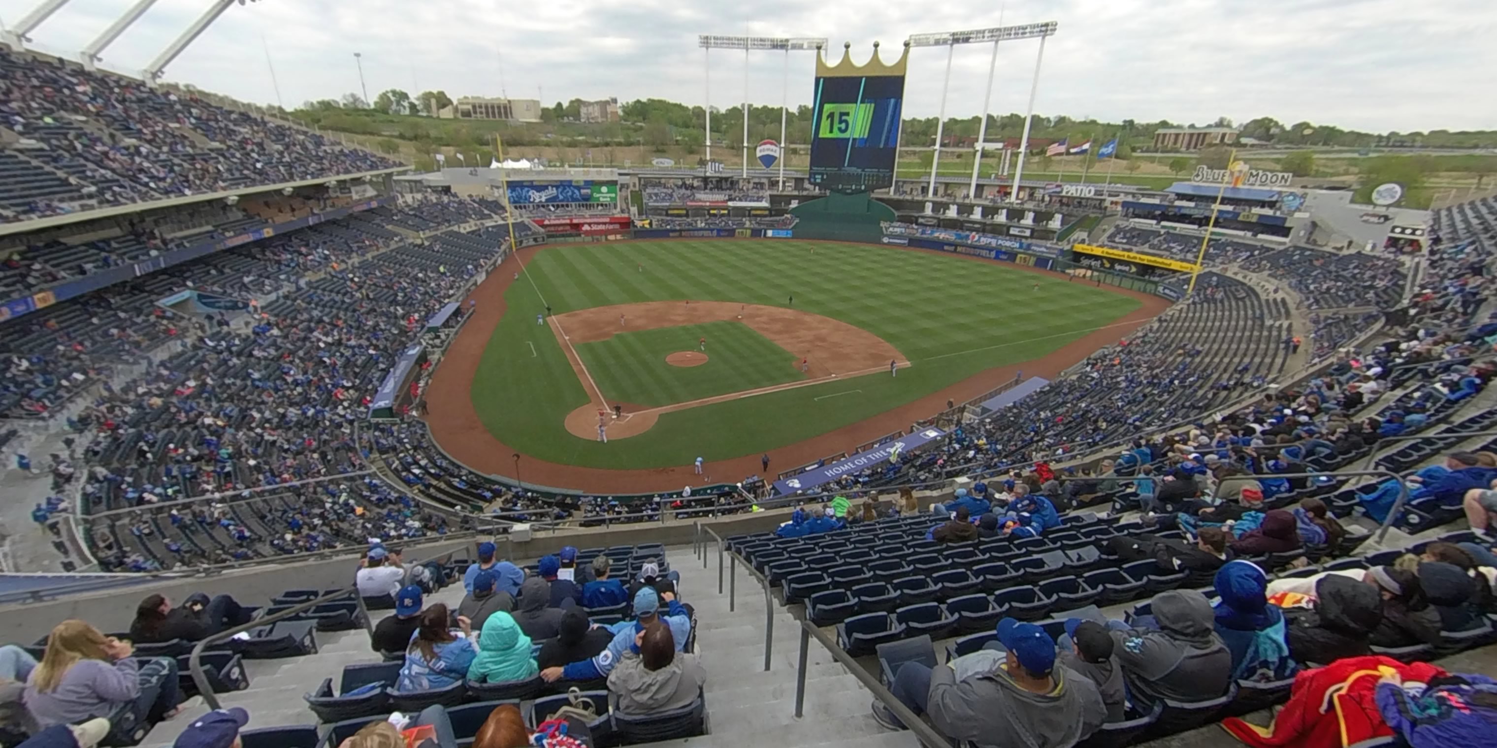 section 424 panoramic seat view  - kauffman stadium