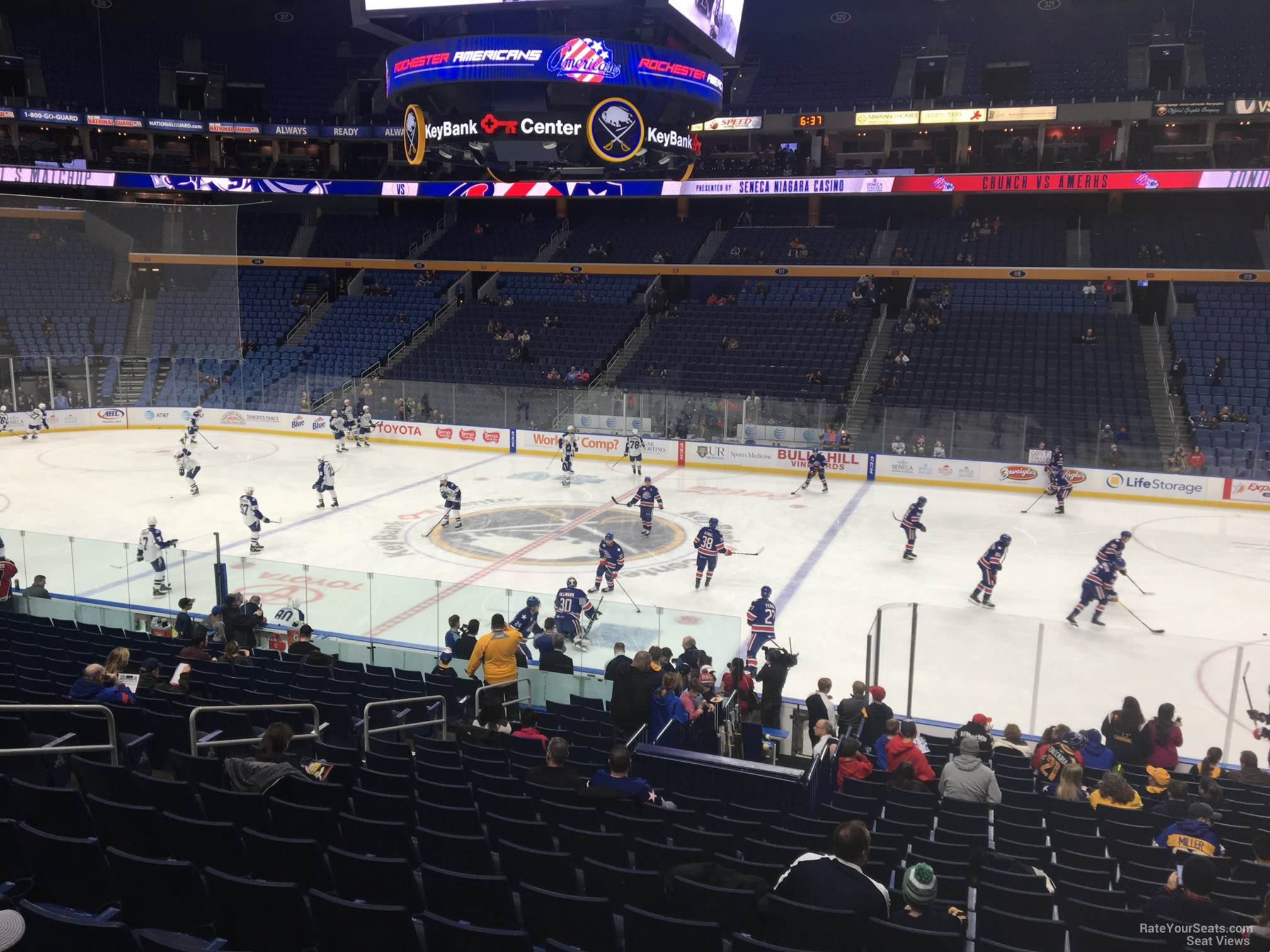 section 104, row 22 seat view  for hockey - keybank center