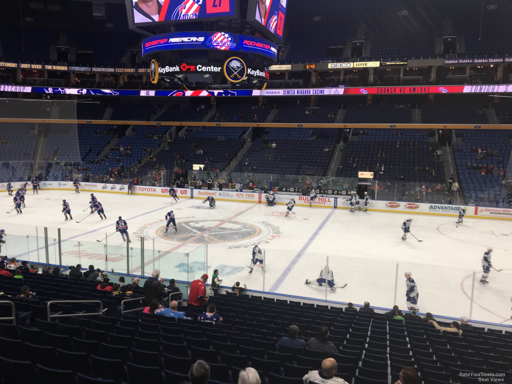 section 116, row 22 seat view  for hockey - keybank center