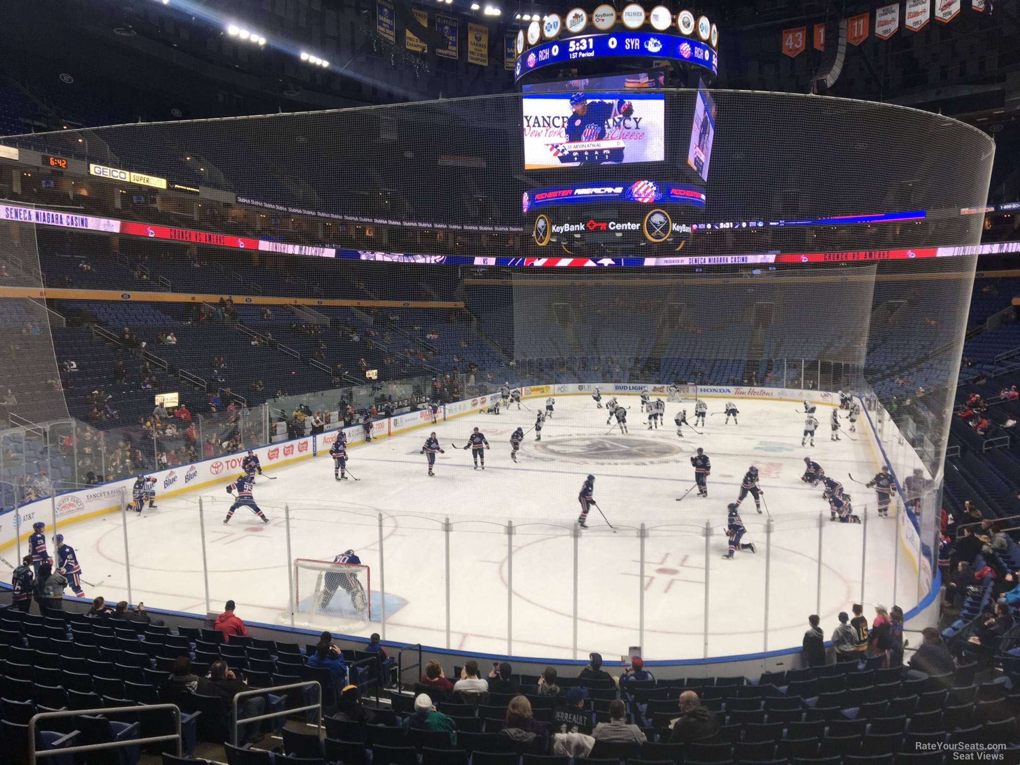 section 122, row 22 seat view  for hockey - keybank center