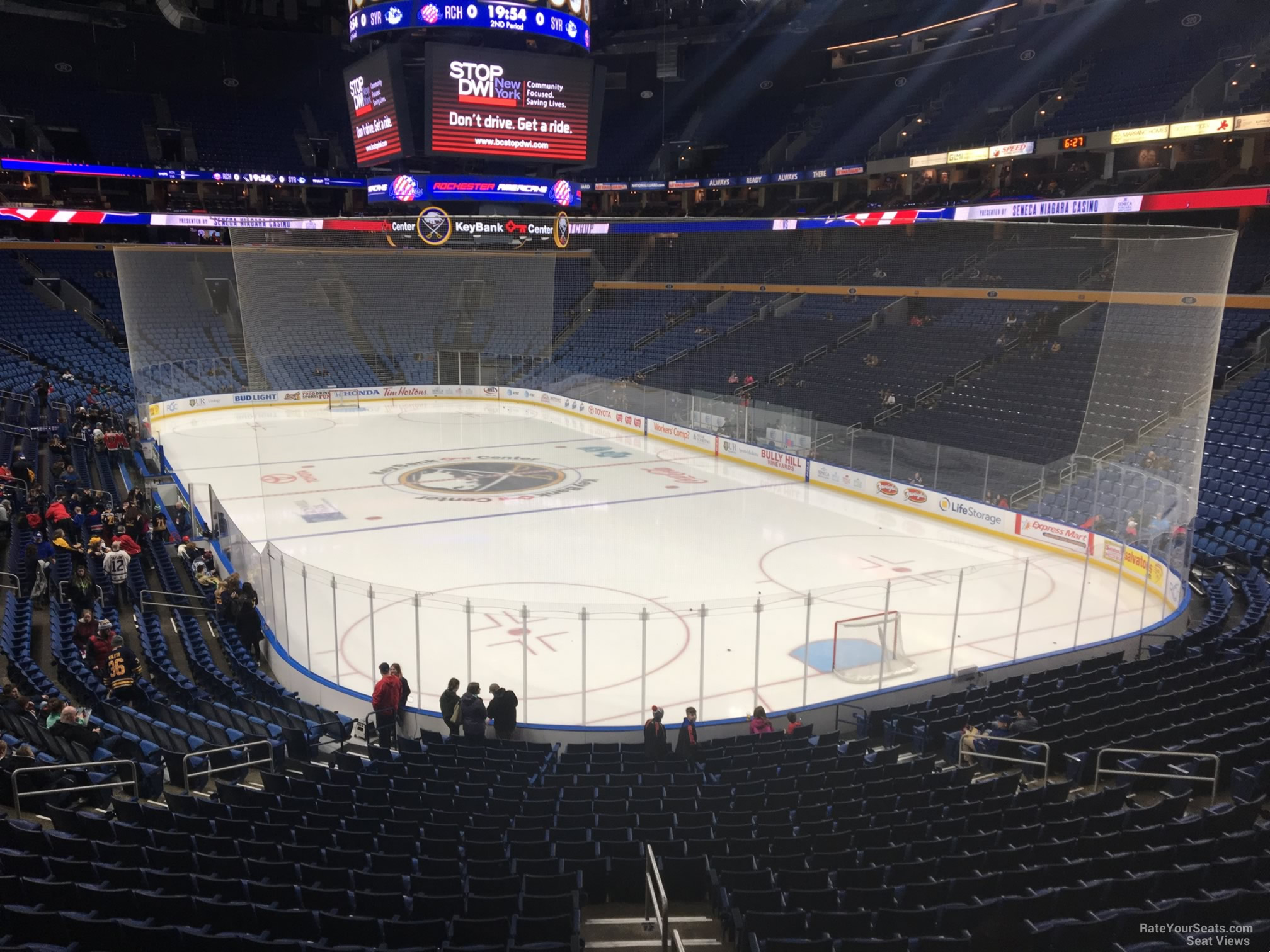 section 201, row 4 seat view  for hockey - keybank center