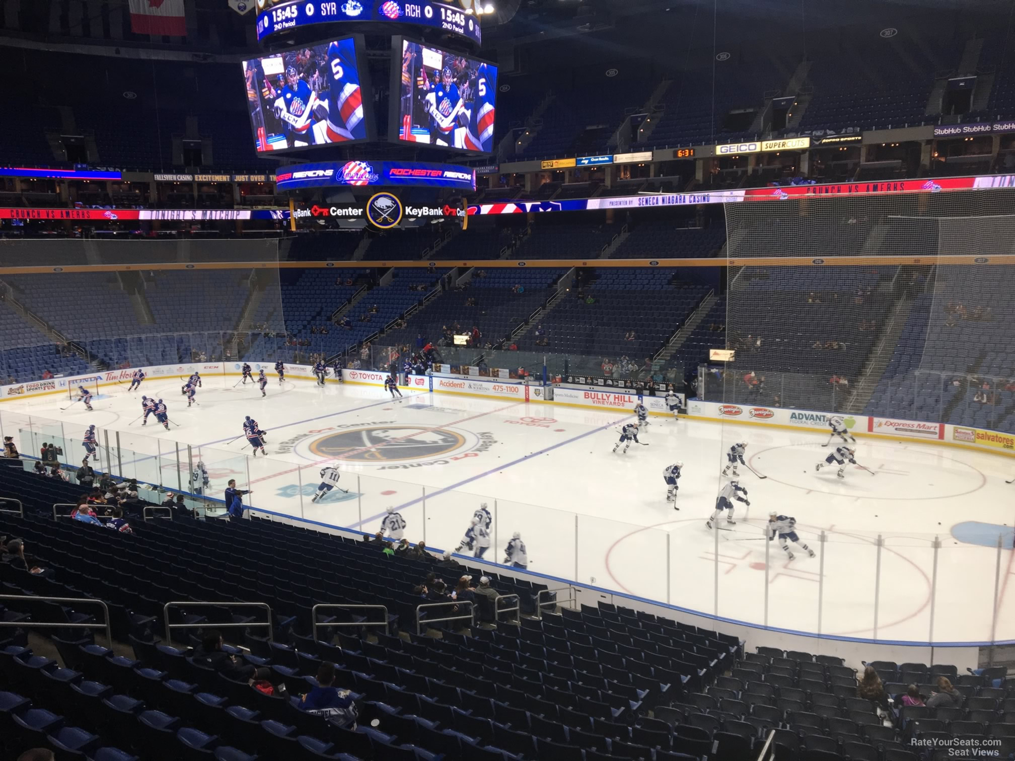 section 215, row 4 seat view  for hockey - keybank center