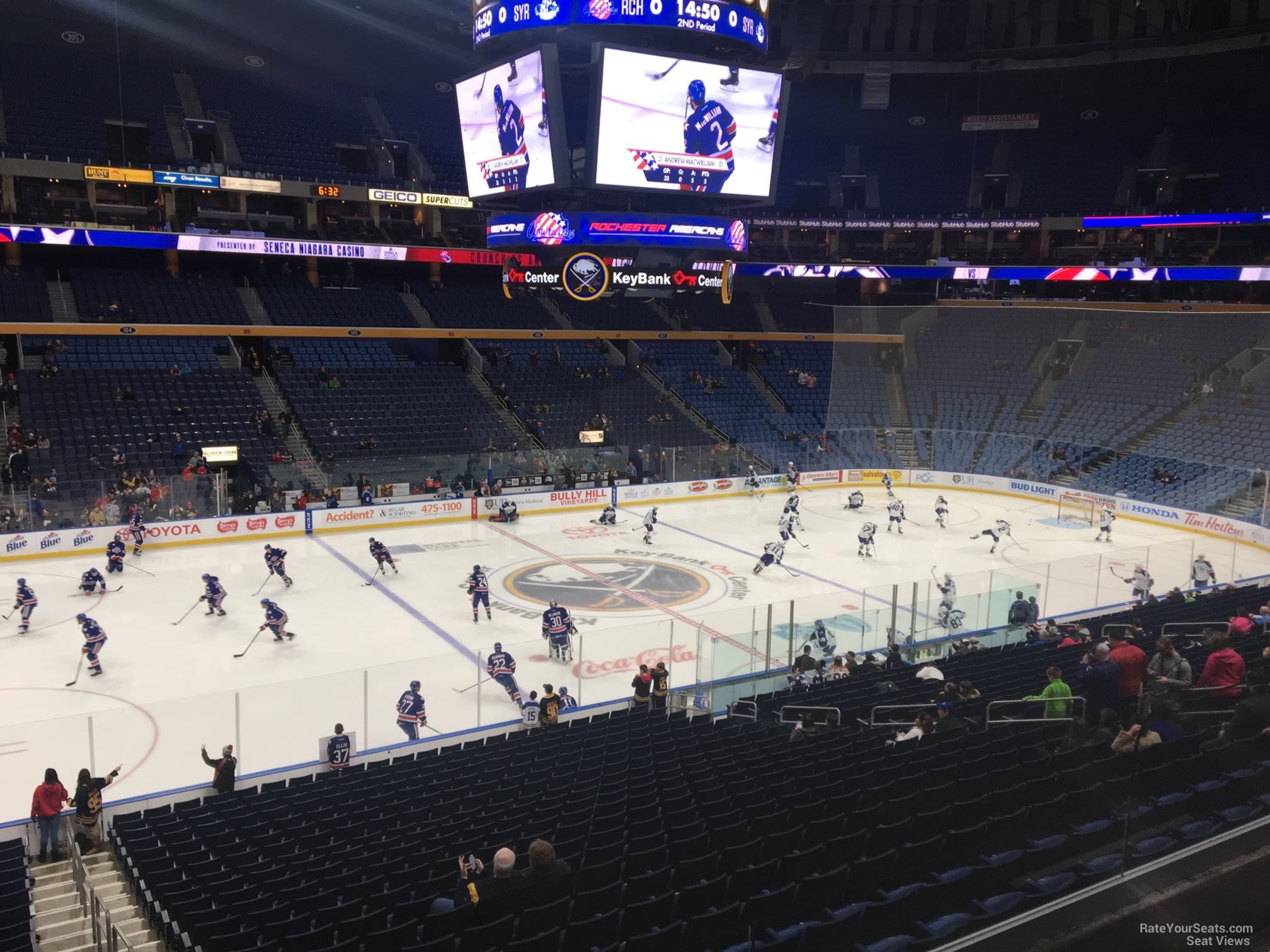 section 220, row 4 seat view  for hockey - keybank center
