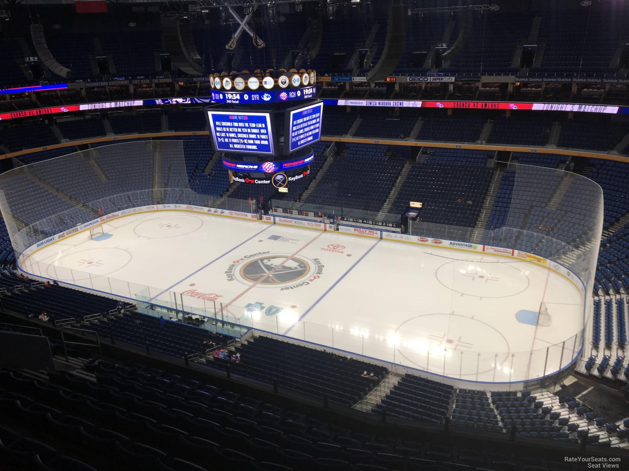 section 318, row 13 seat view  for hockey - keybank center