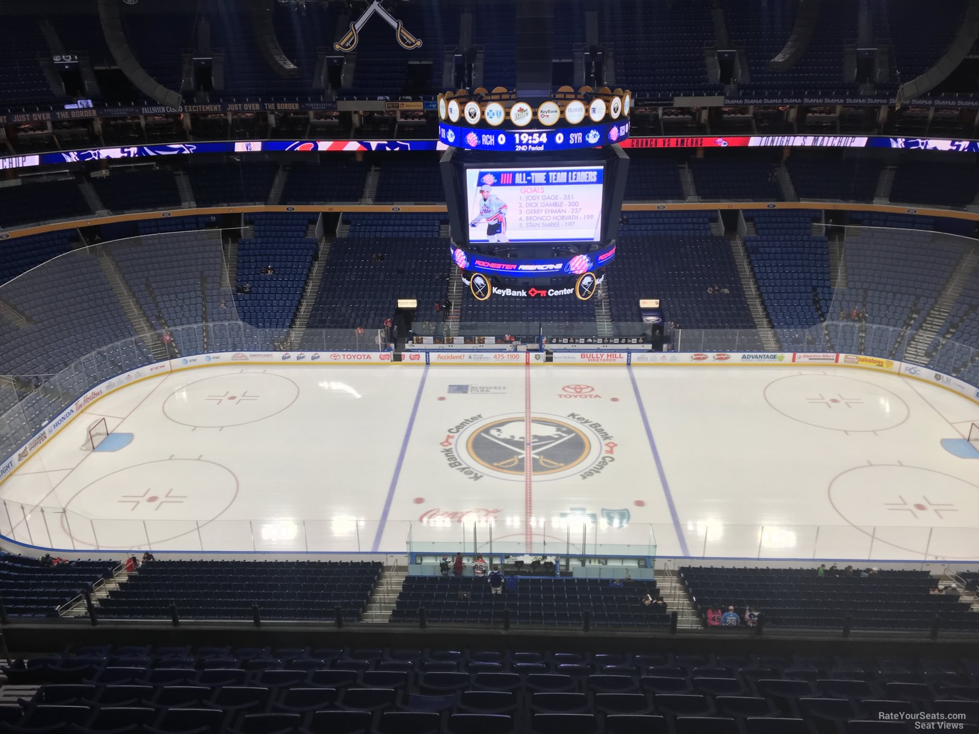section 320, row 13 seat view  for hockey - keybank center