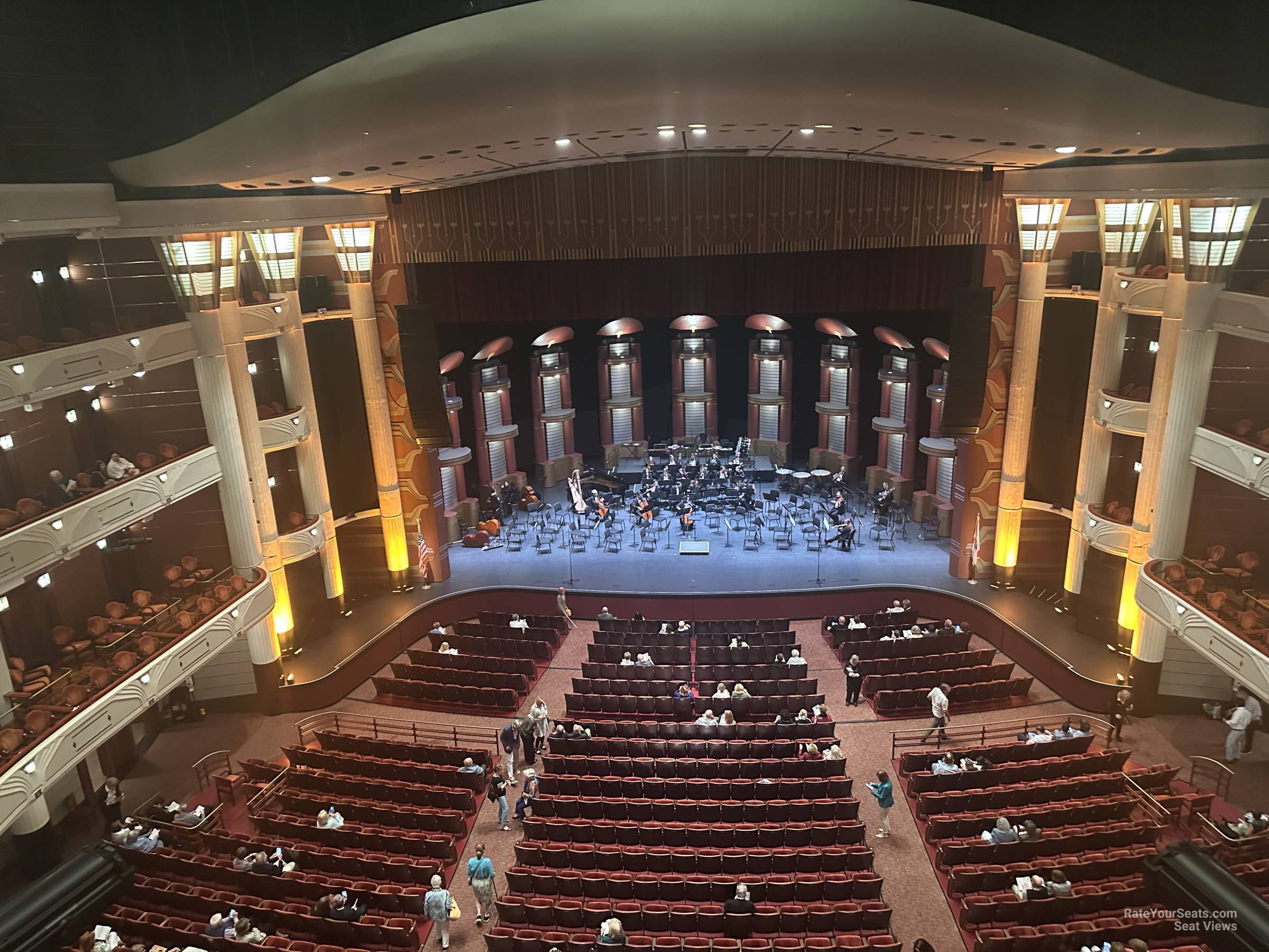 view from mezzanine row b seat view - kravis center - dreyfoos hall