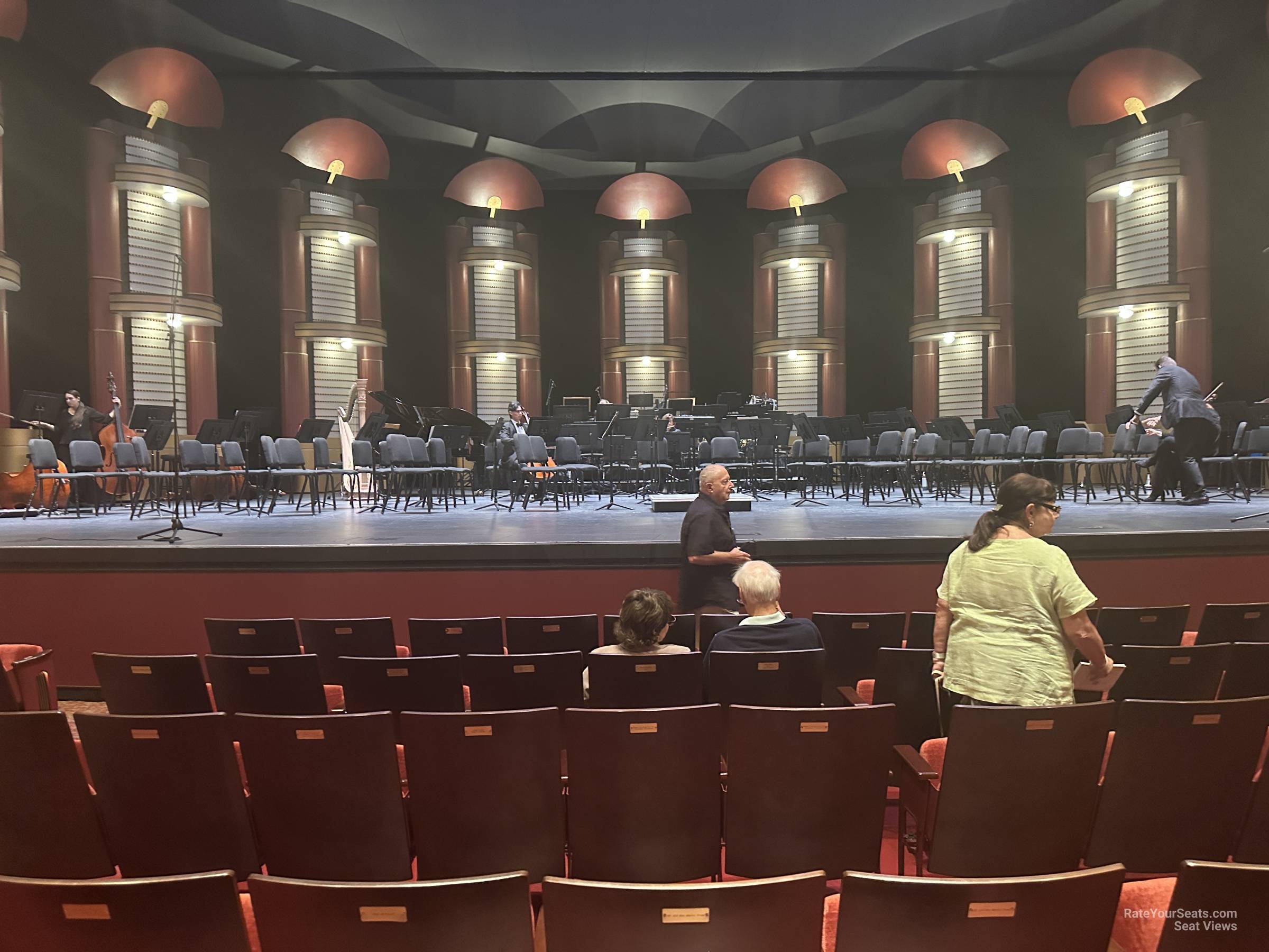 view from orchestra pit row ff seat view - kravis center - dreyfoos hall