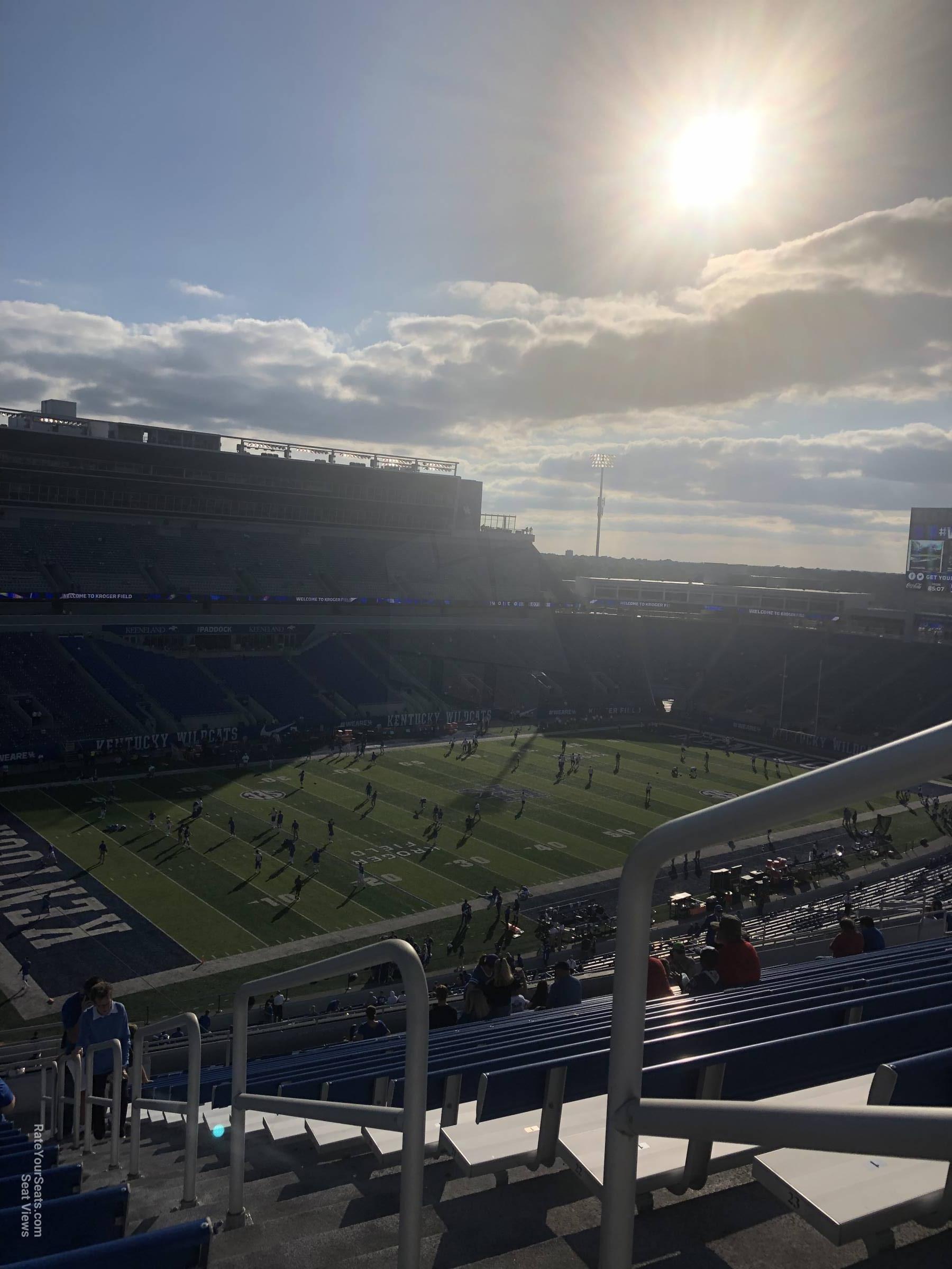 section 201, row 25 seat view  - kroger field