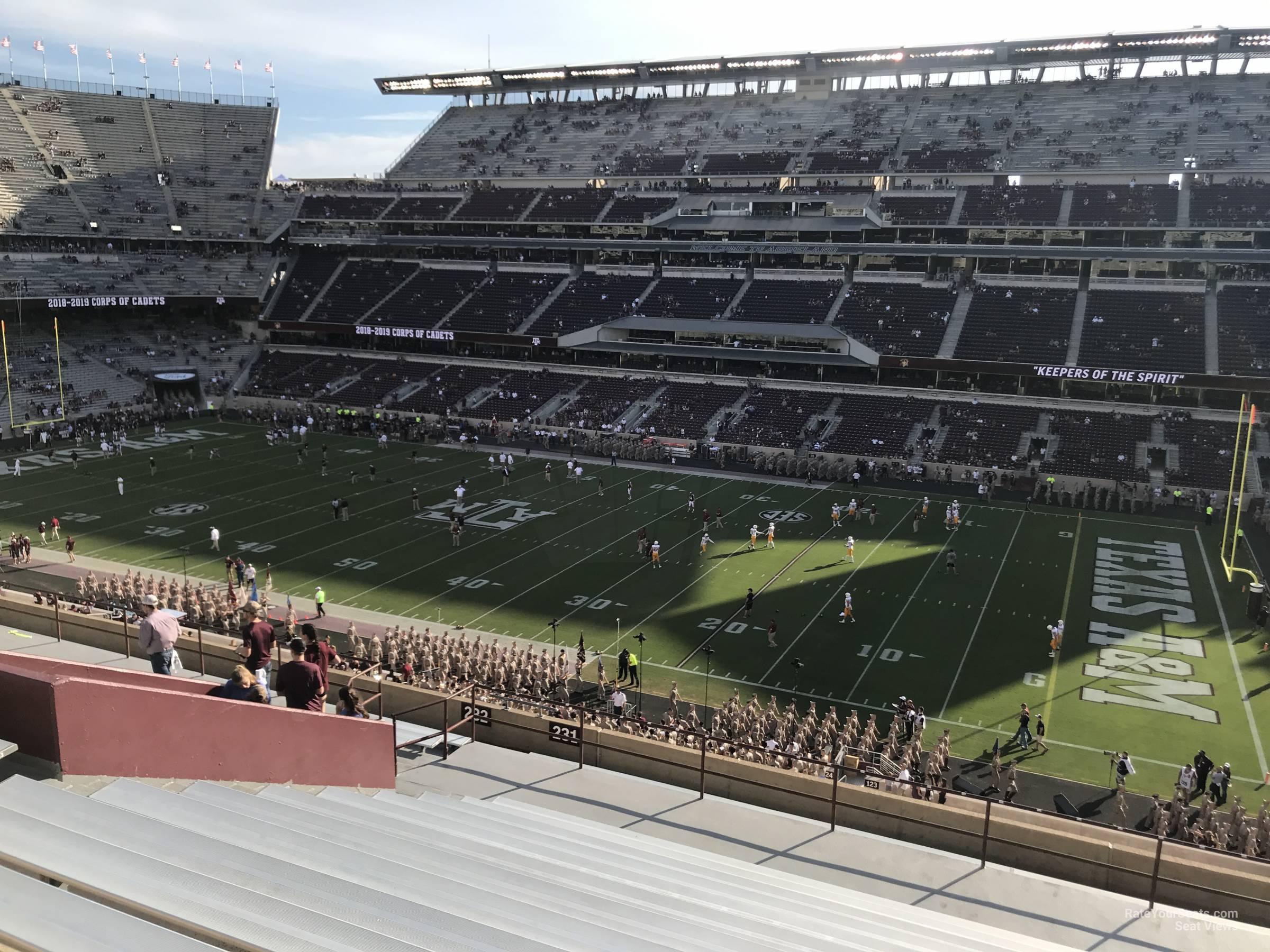 section 231, row 20 seat view  - kyle field