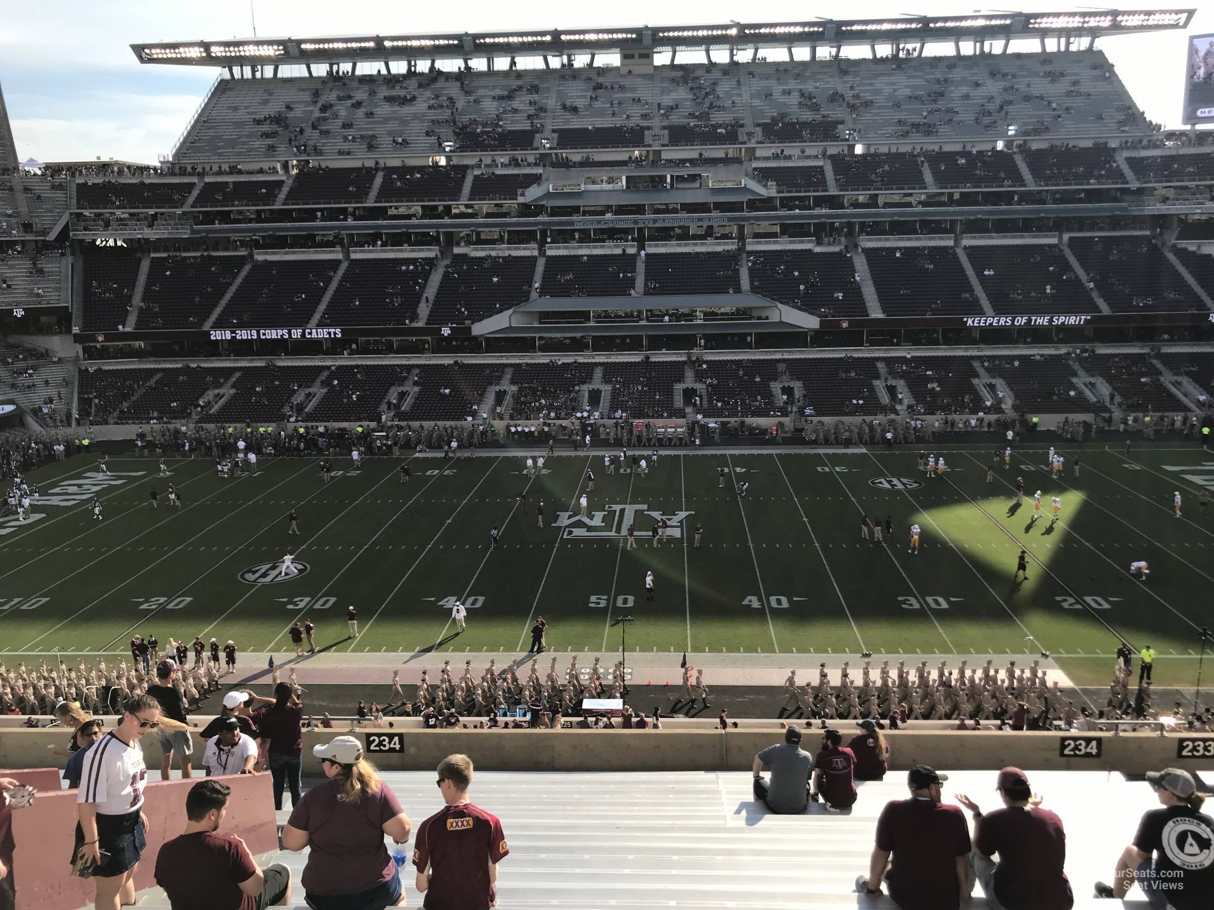 section 234, row 20 seat view  - kyle field