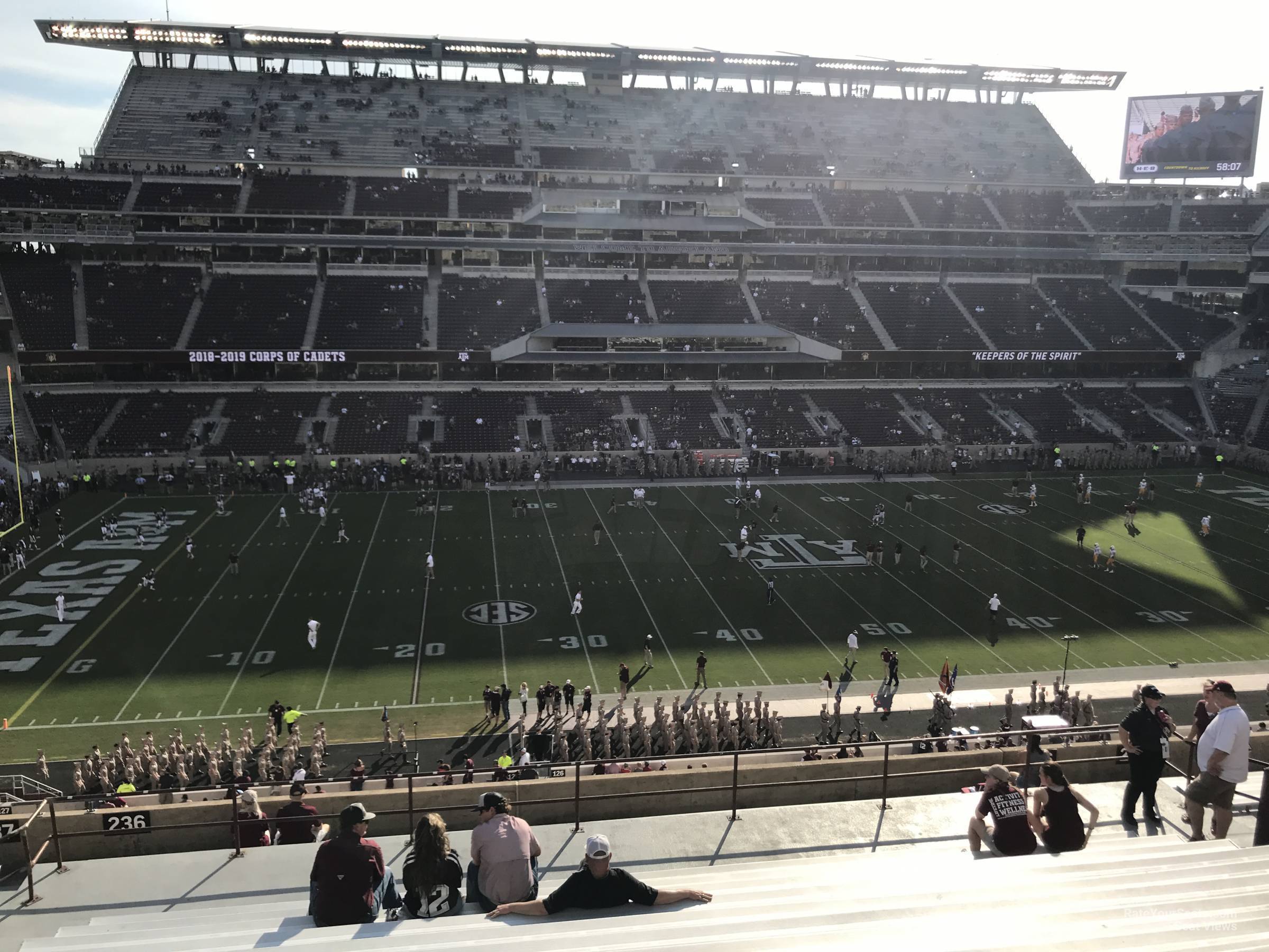 section 236, row 20 seat view  - kyle field