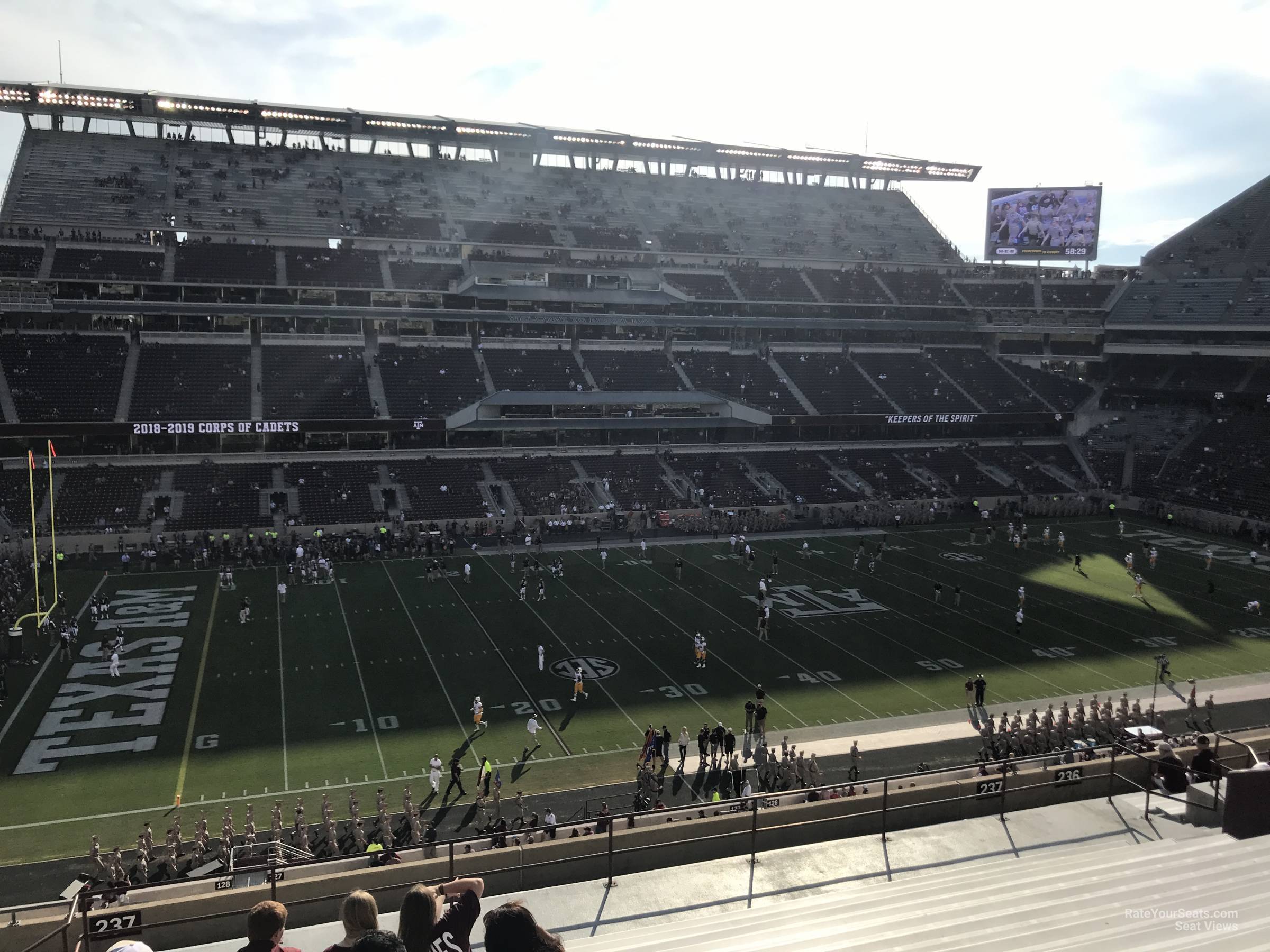 section 237, row 20 seat view  - kyle field
