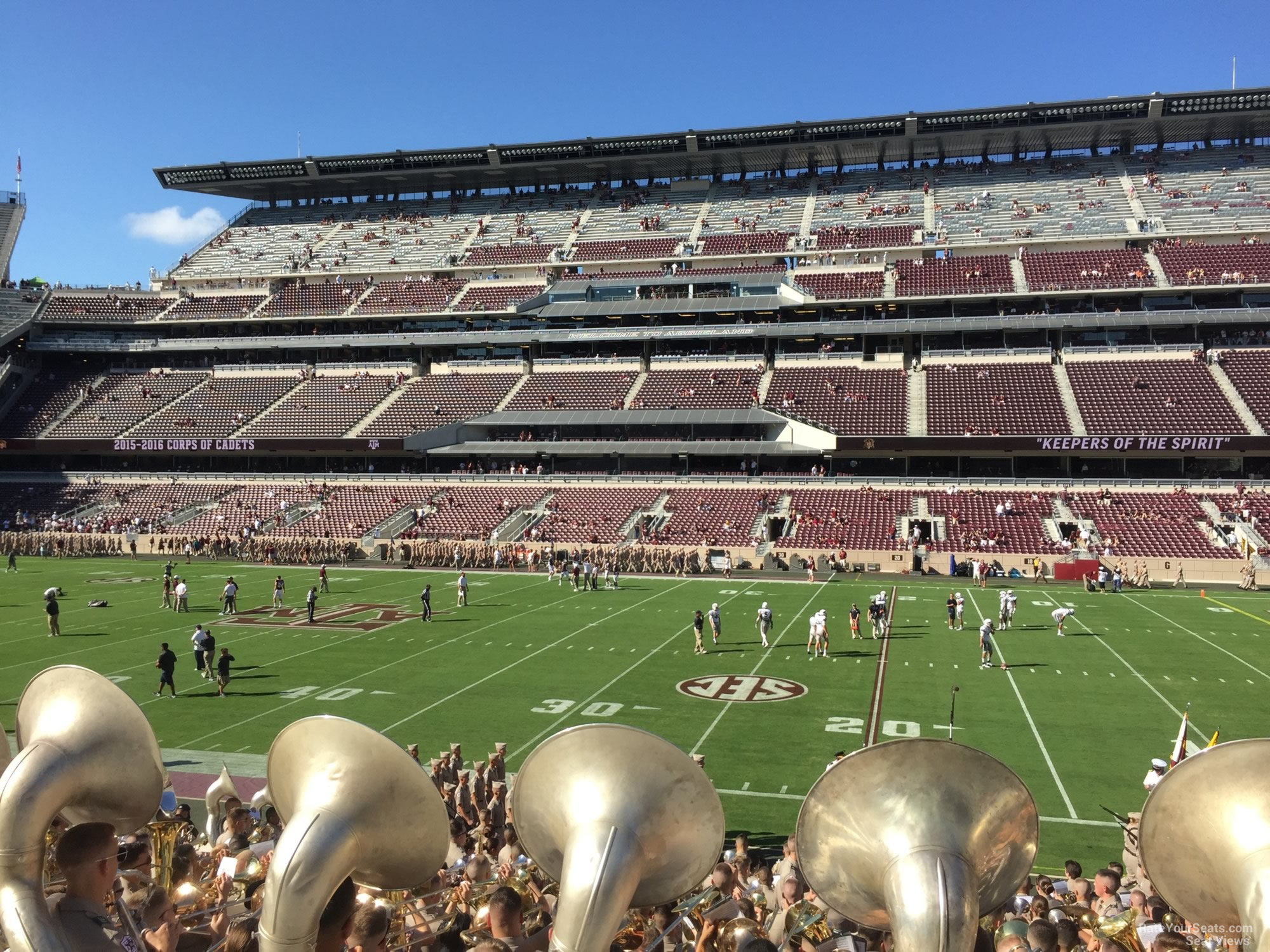 section 124, row 20 seat view  - kyle field