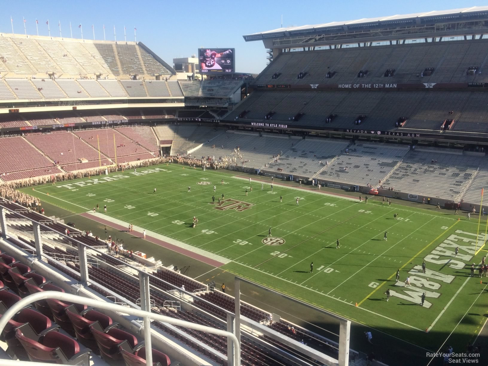 section 301, row 3 seat view  - kyle field
