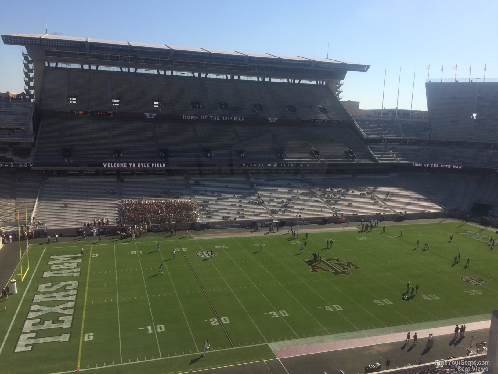 section 310, row 3 seat view  - kyle field
