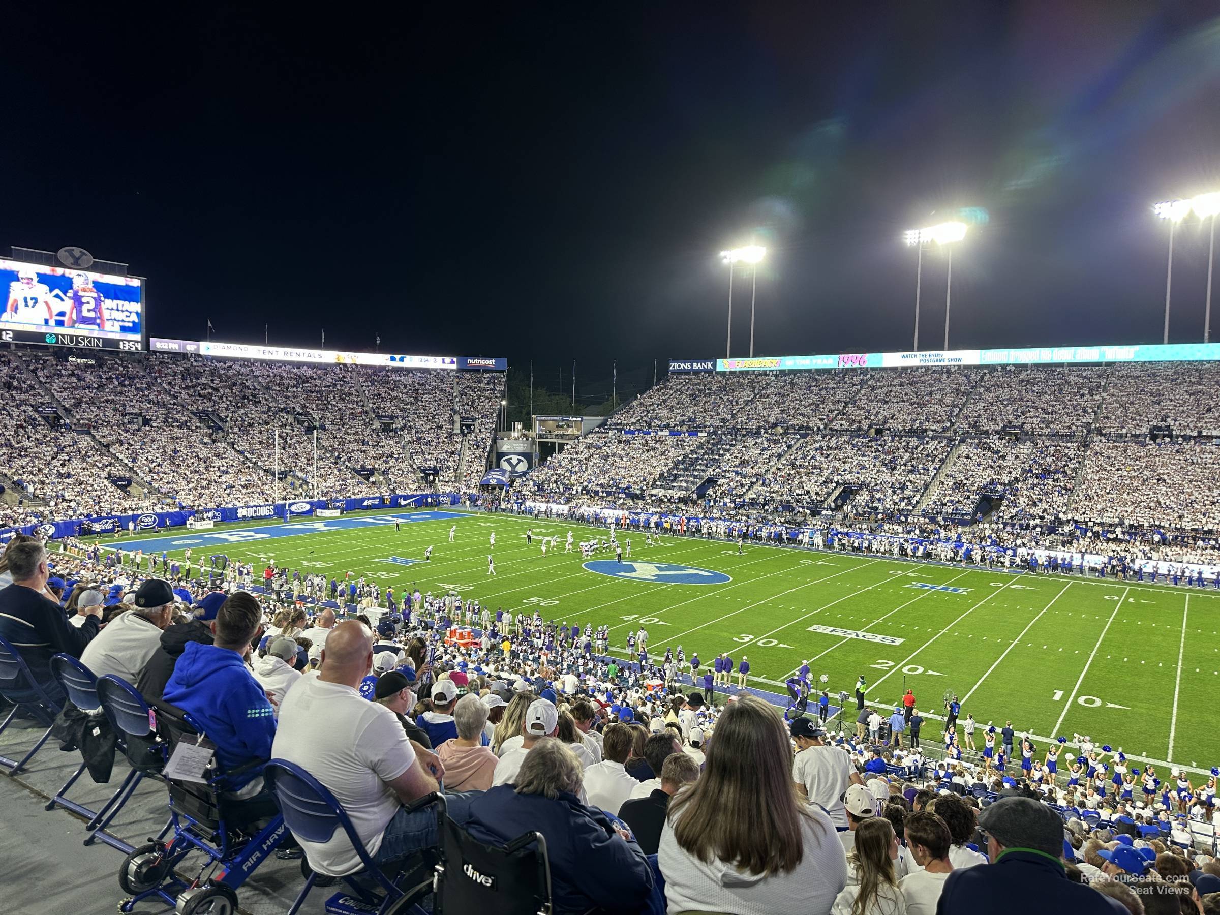 section 102, row 1 seat view  - lavell edwards stadium