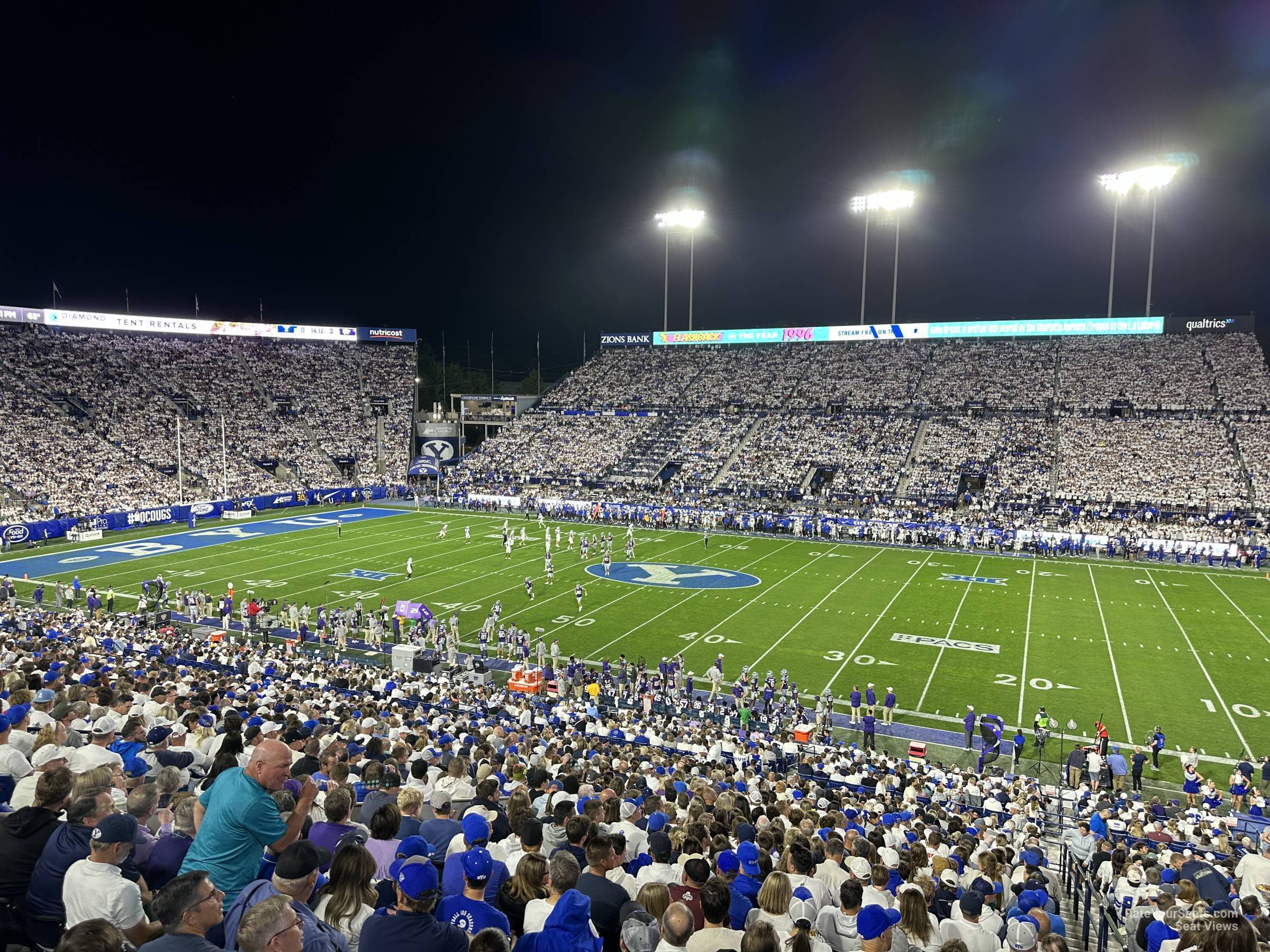 section 103, row 1 seat view  - lavell edwards stadium