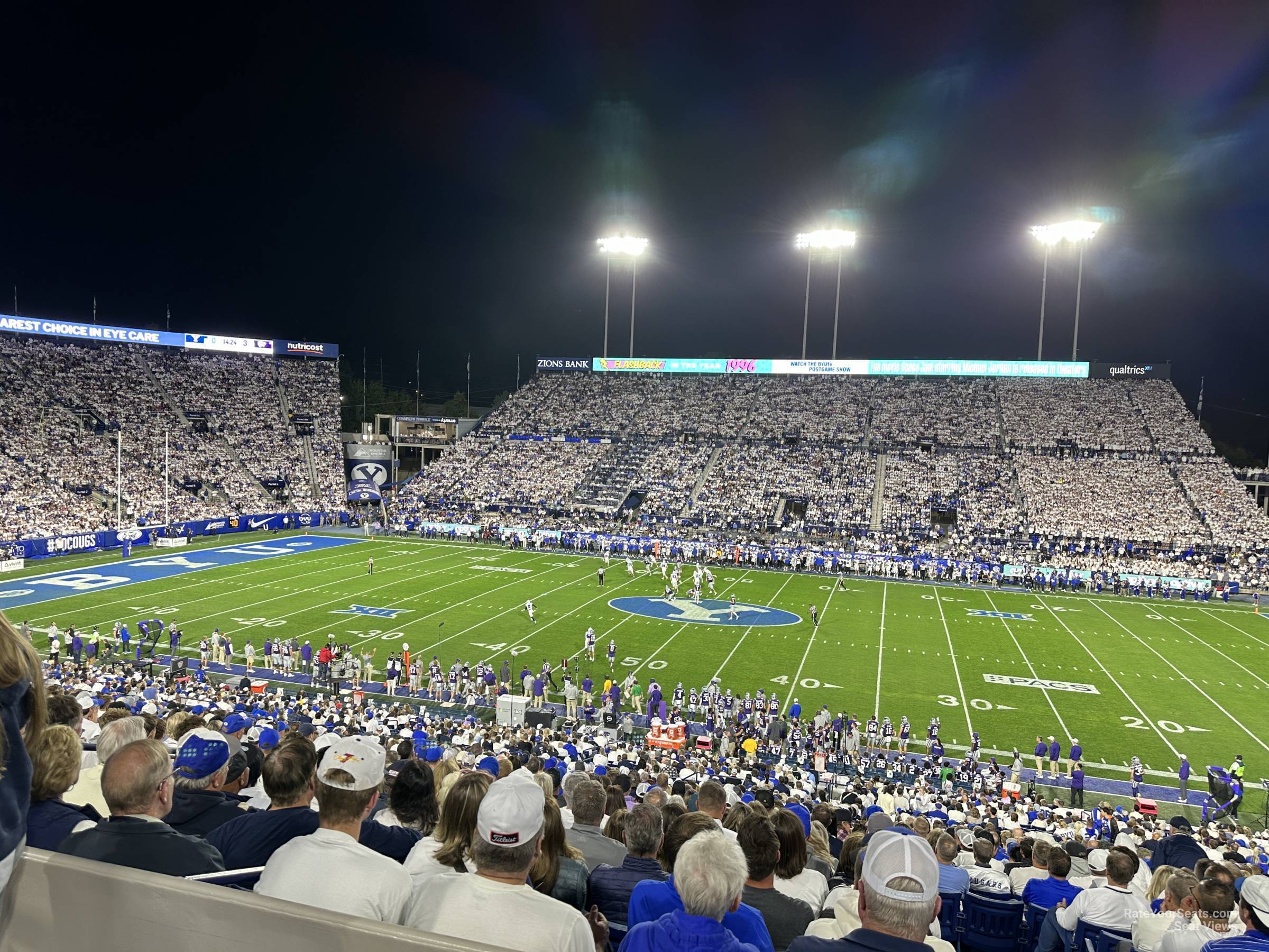 section 104, row 1 seat view  - lavell edwards stadium