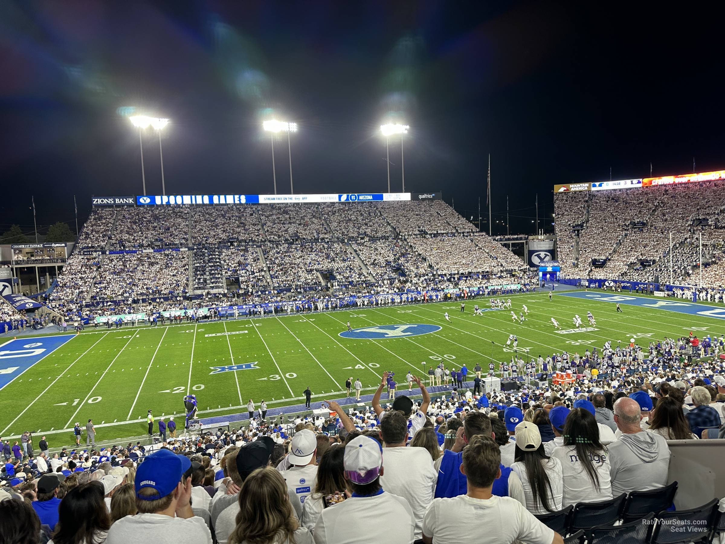 section 107, row 1 seat view  - lavell edwards stadium