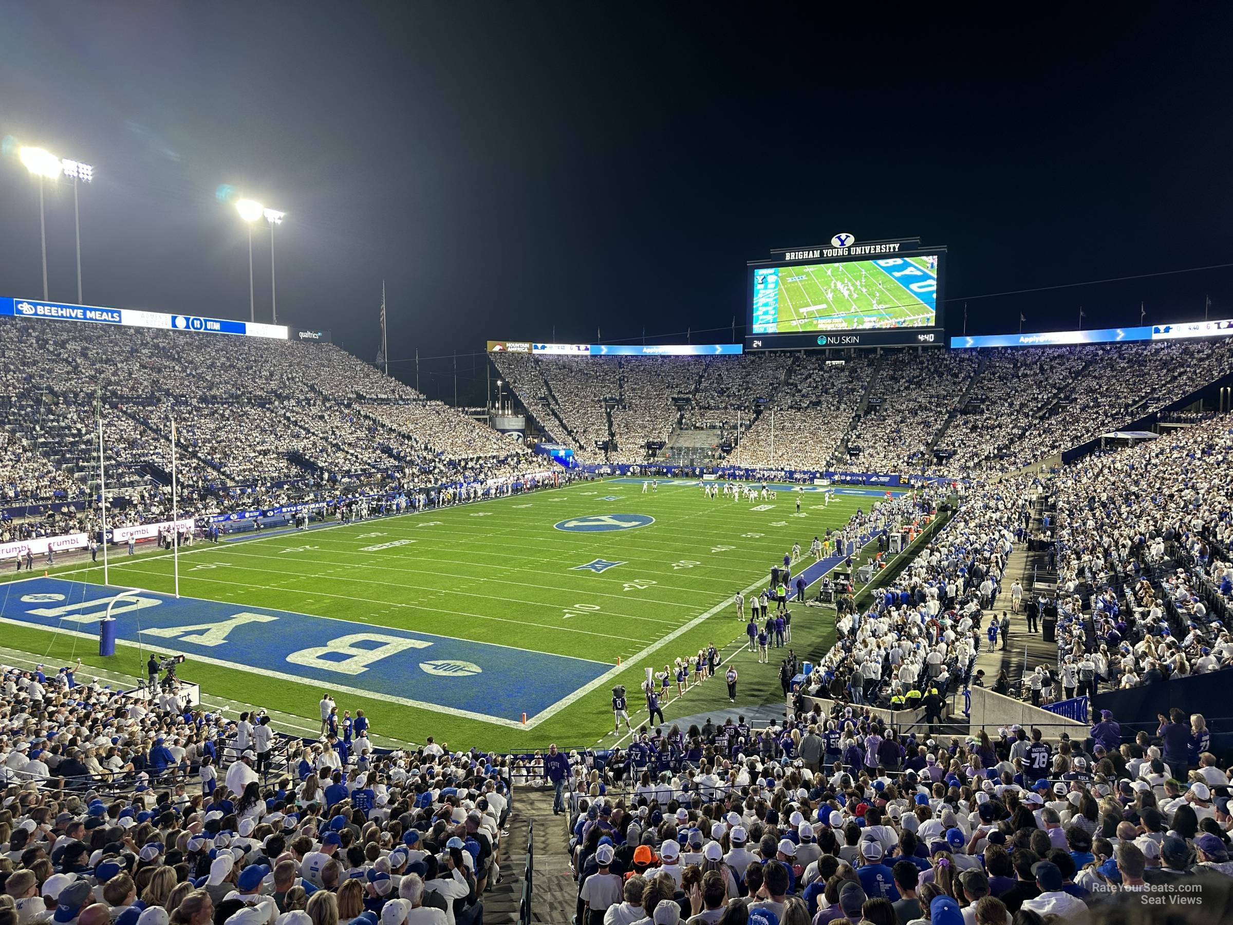 section 122, row 1 seat view  - lavell edwards stadium