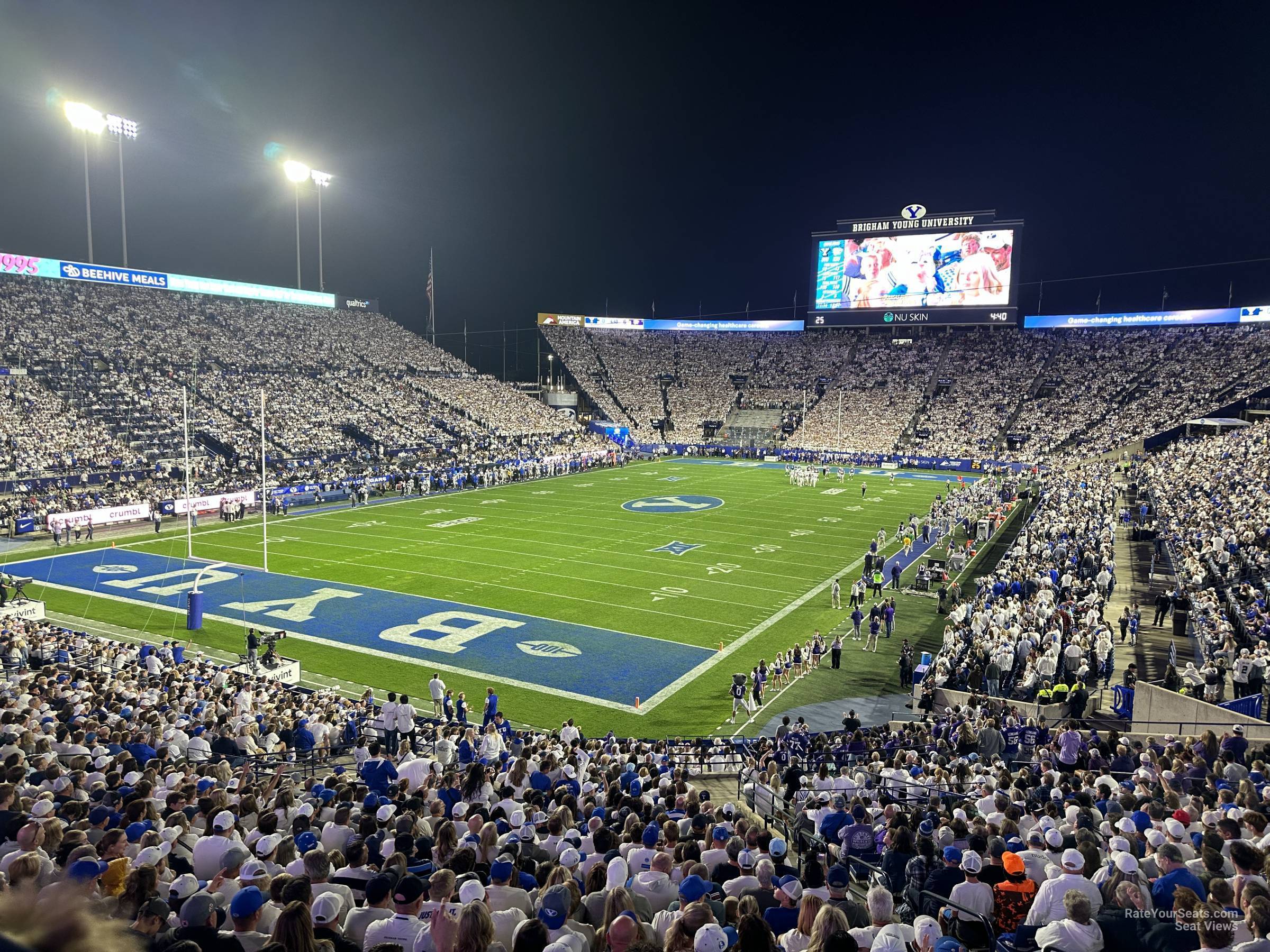 section 123, row 1 seat view  - lavell edwards stadium