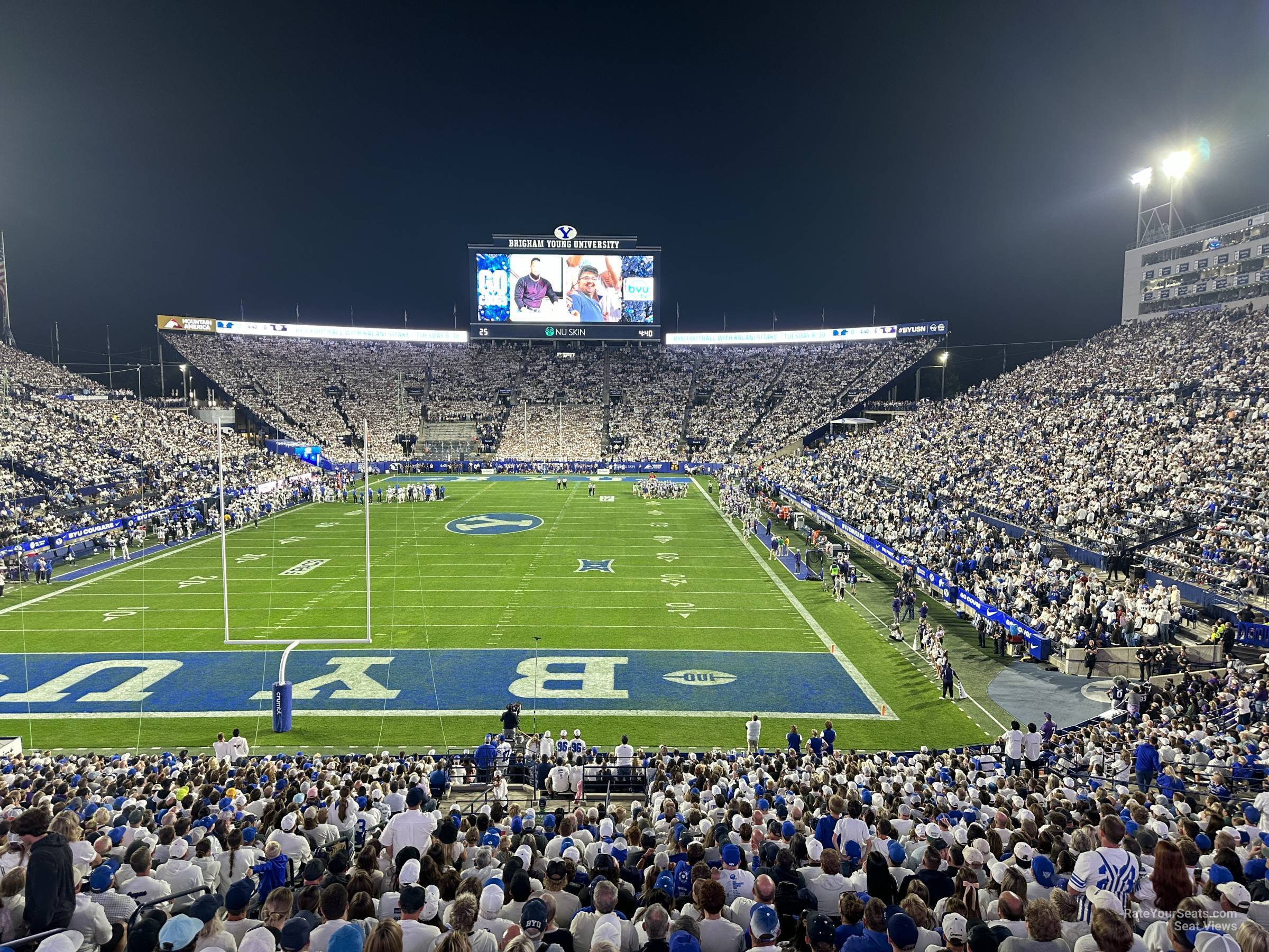 section 124, row 1 seat view  - lavell edwards stadium