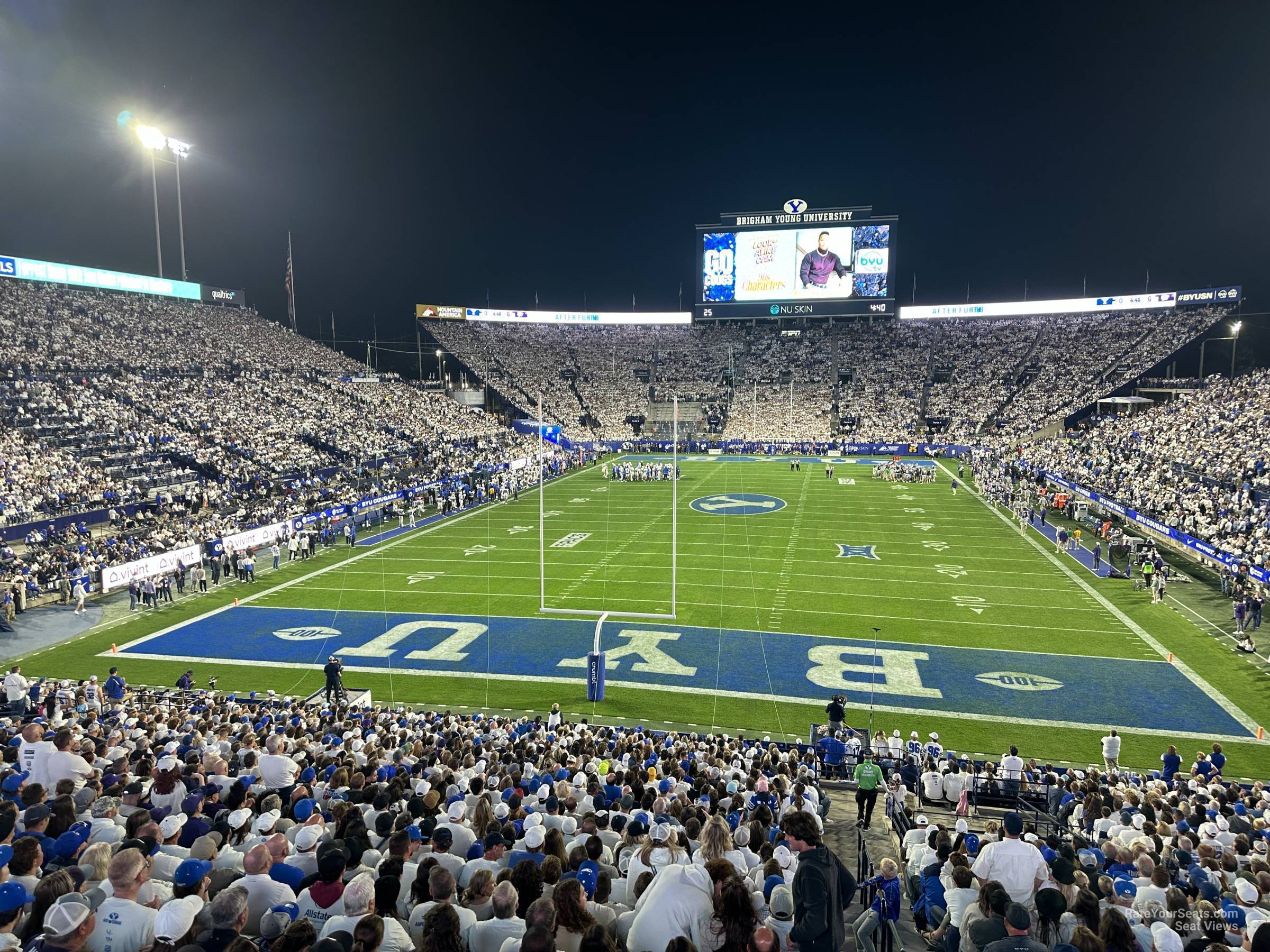 section 125, row 1 seat view  - lavell edwards stadium