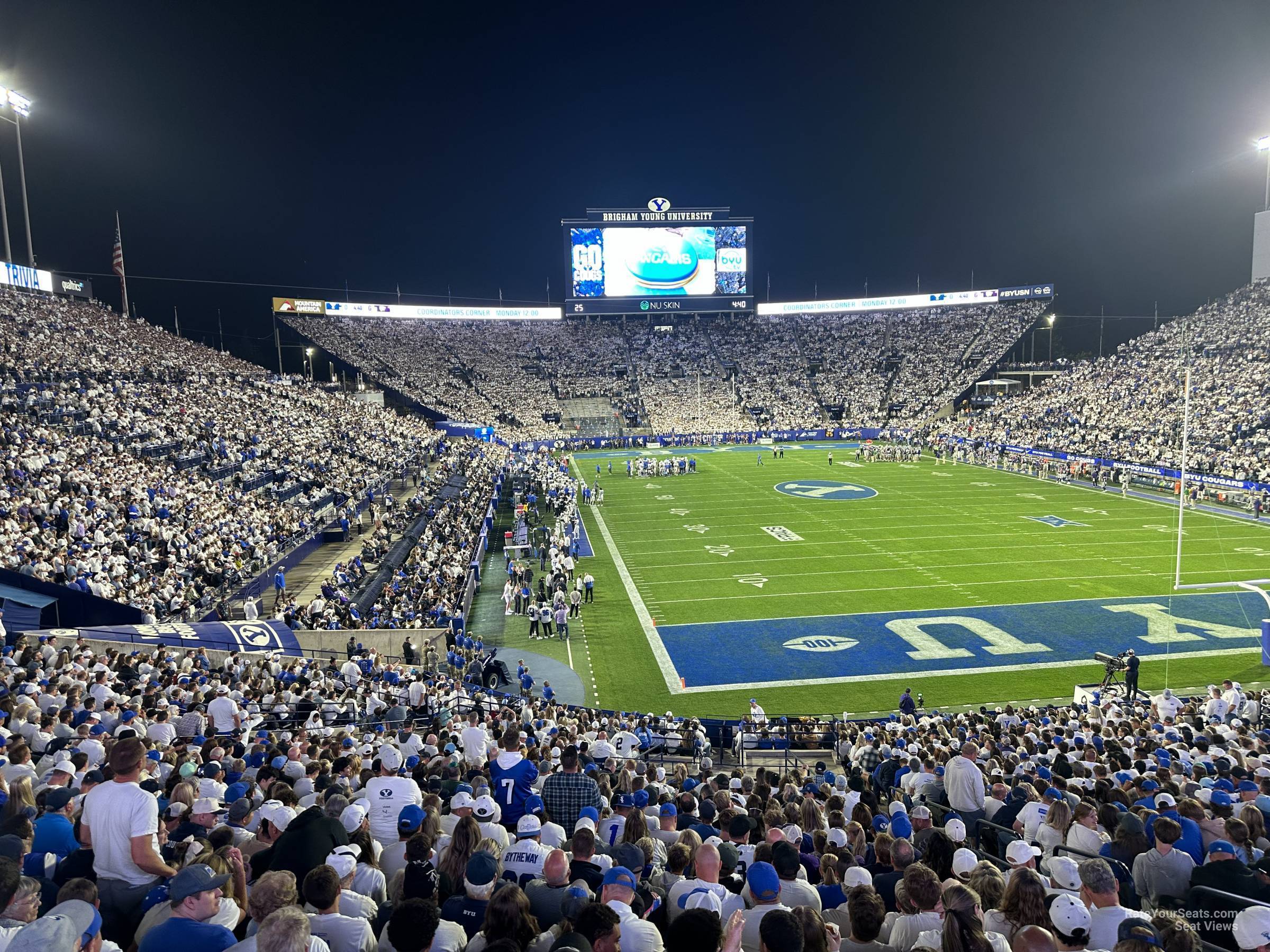 section 127, row 1 seat view  - lavell edwards stadium