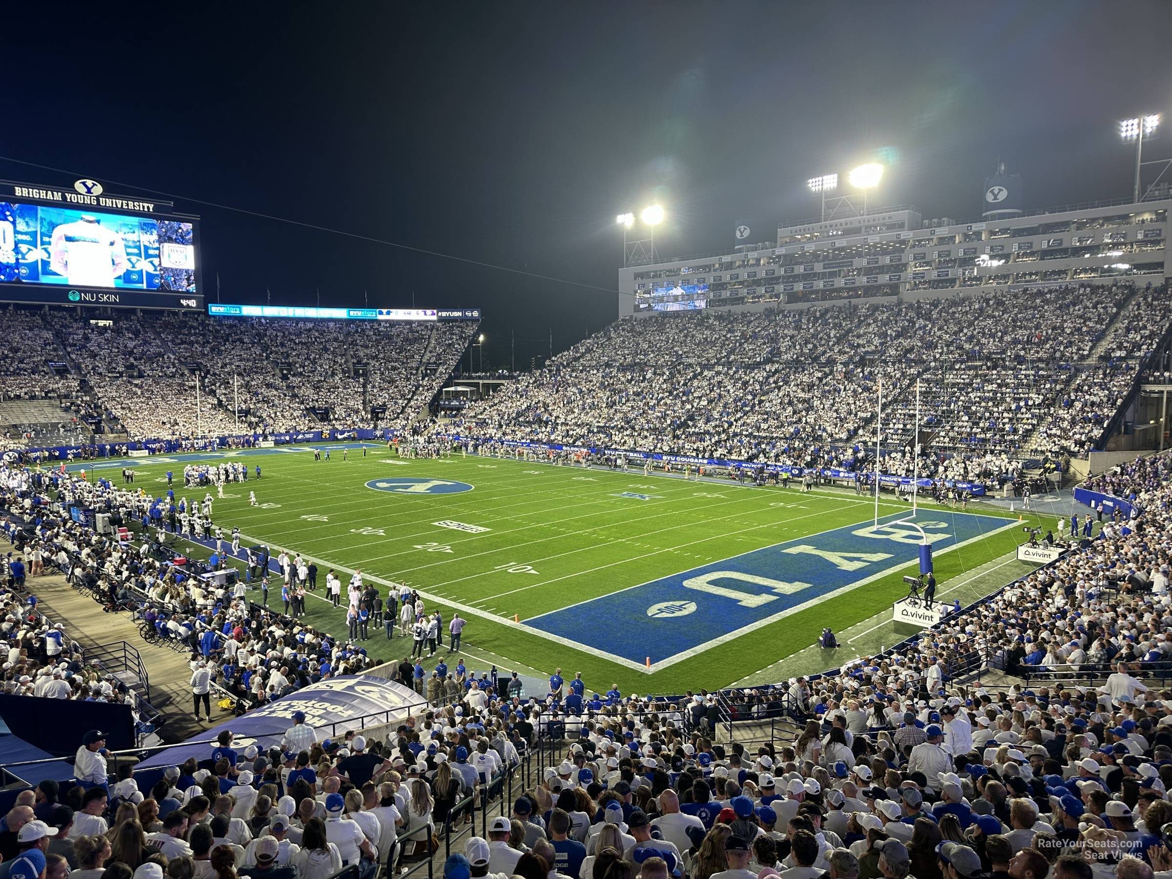 section 128, row 1 seat view  - lavell edwards stadium